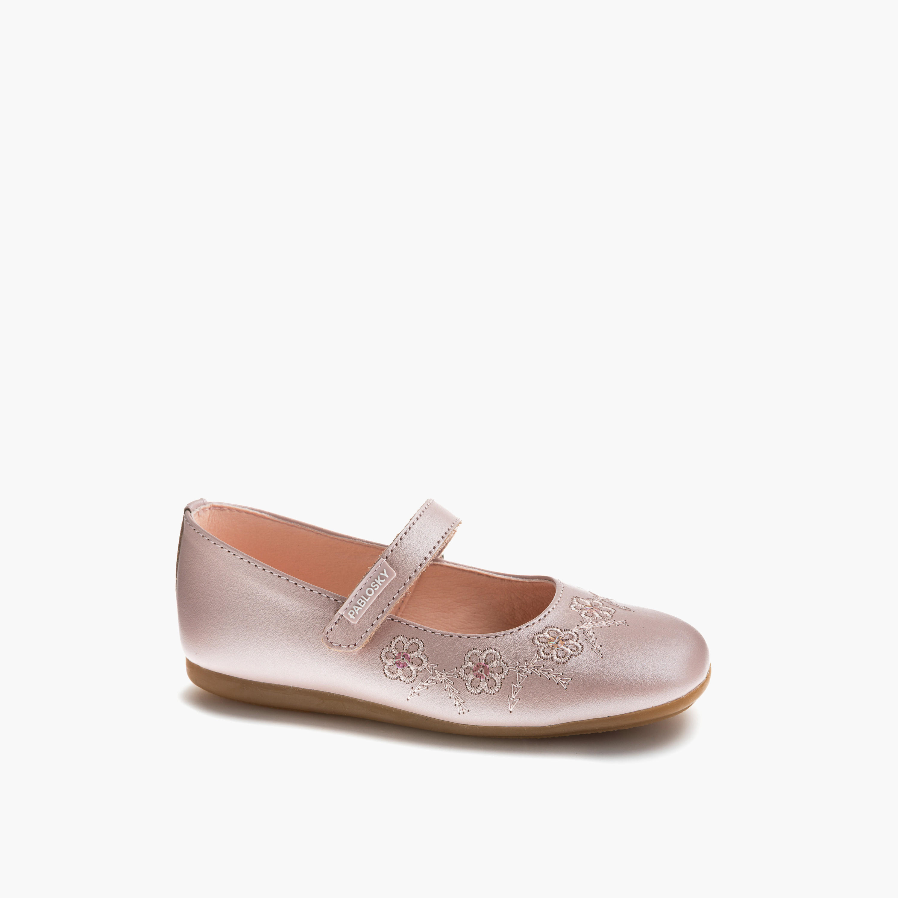 حذاء ماري جين جلد بشريط إغلاق لاصق للبنات من بابلوسكي-girls-shoes-maryjanes-image-1