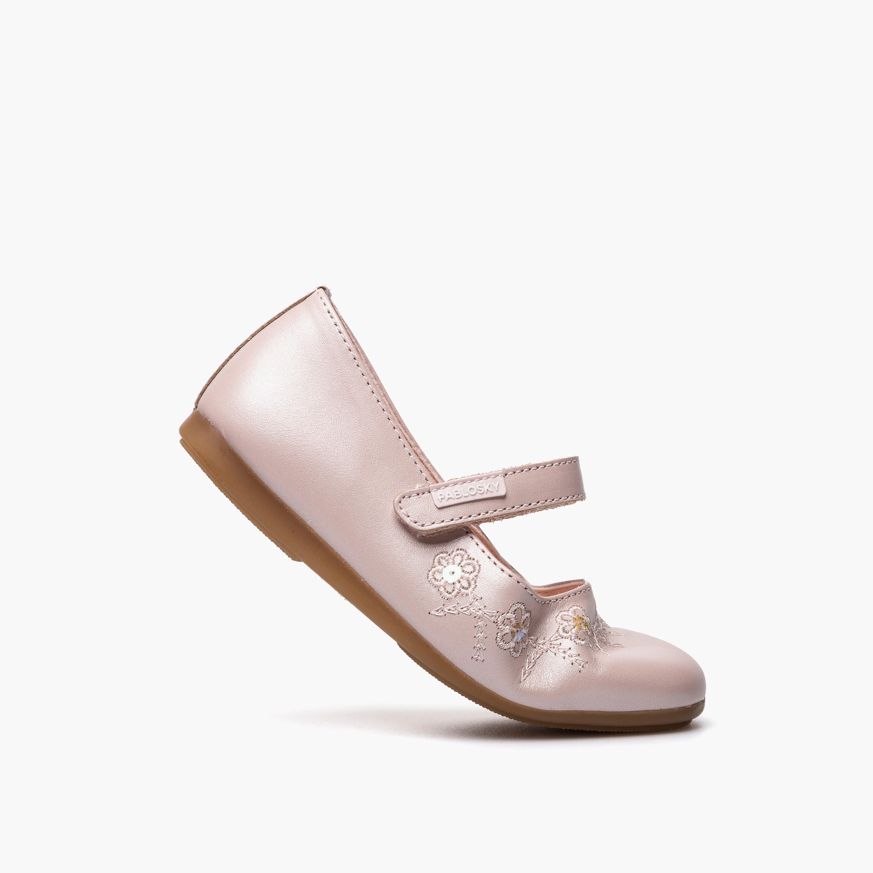 حذاء ماري جين جلد بشريط إغلاق لاصق للبنات من بابلوسكي-girls-shoes-maryjanes-image-5