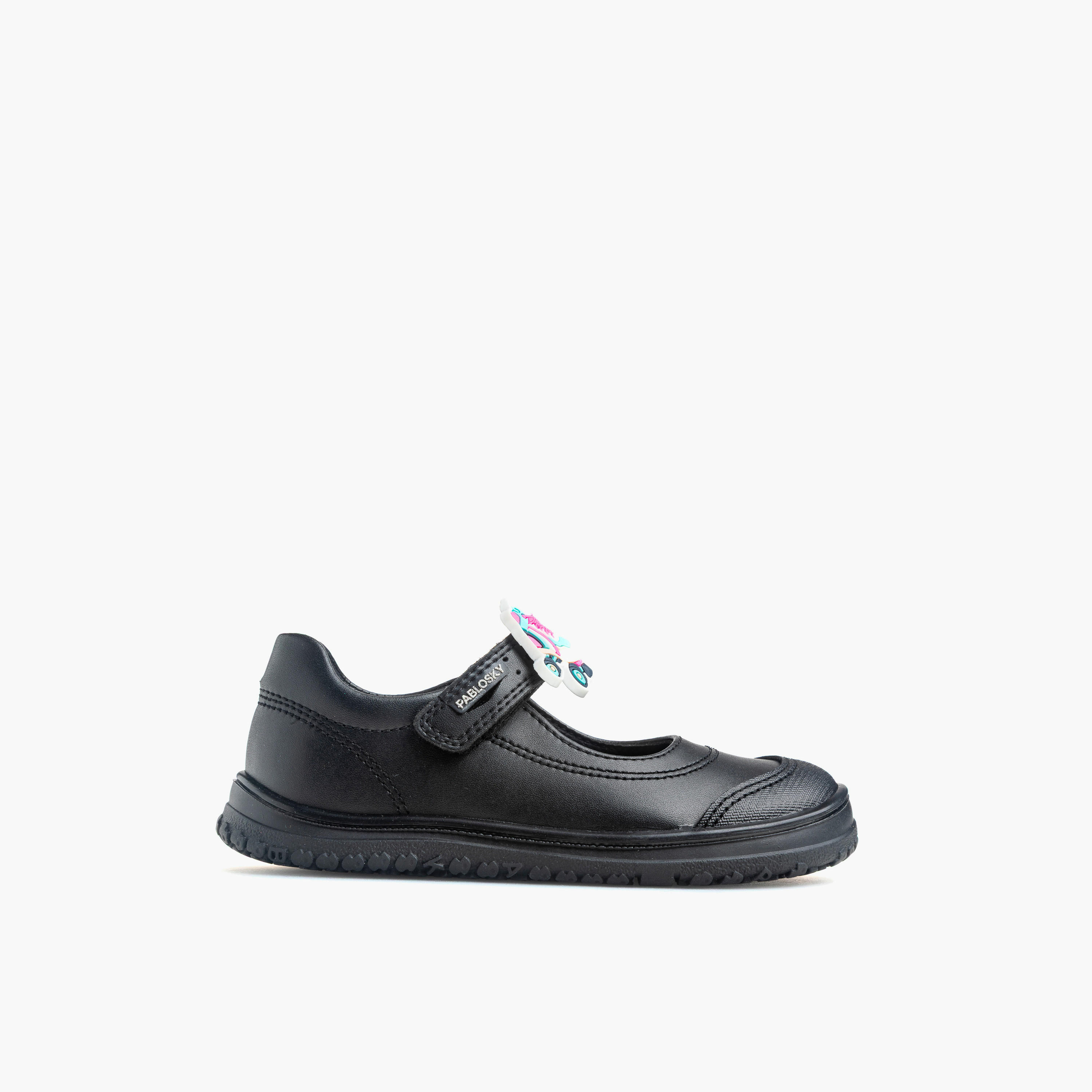 حذاء ماري جين مدرسي مزخرف بشريط إغلاق لاصق للبنات من بابلوسكي-girls-shoes-maryjanes-image-1