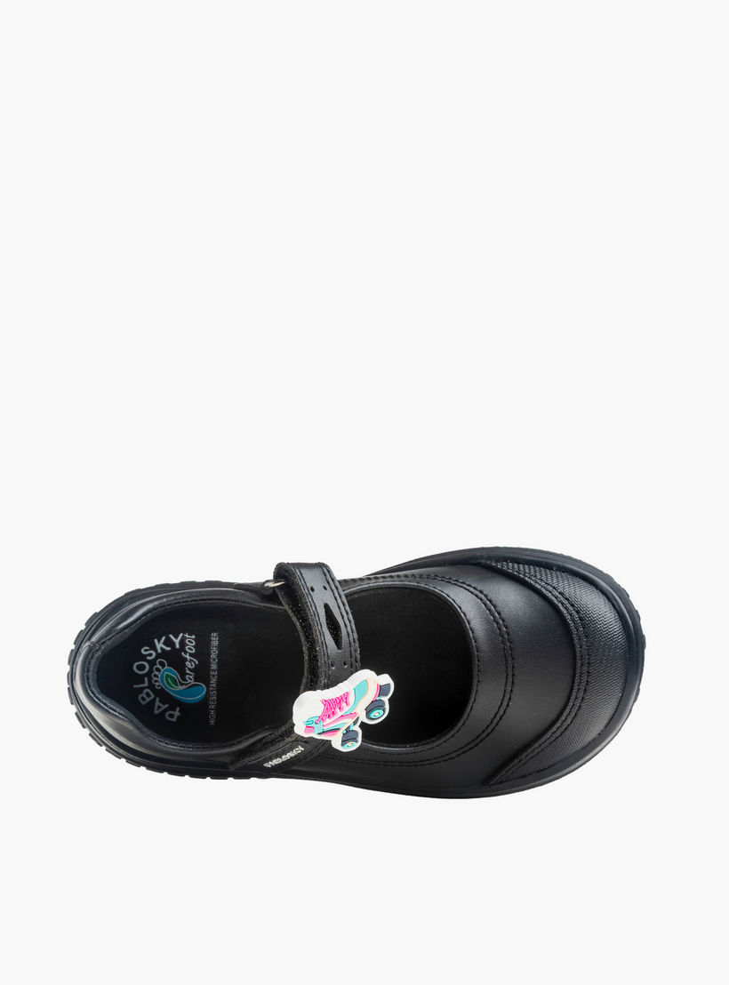 حذاء ماري جين مدرسي مزخرف بشريط إغلاق لاصق للبنات من بابلوسكي-girls-shoes-maryjanes-image-3