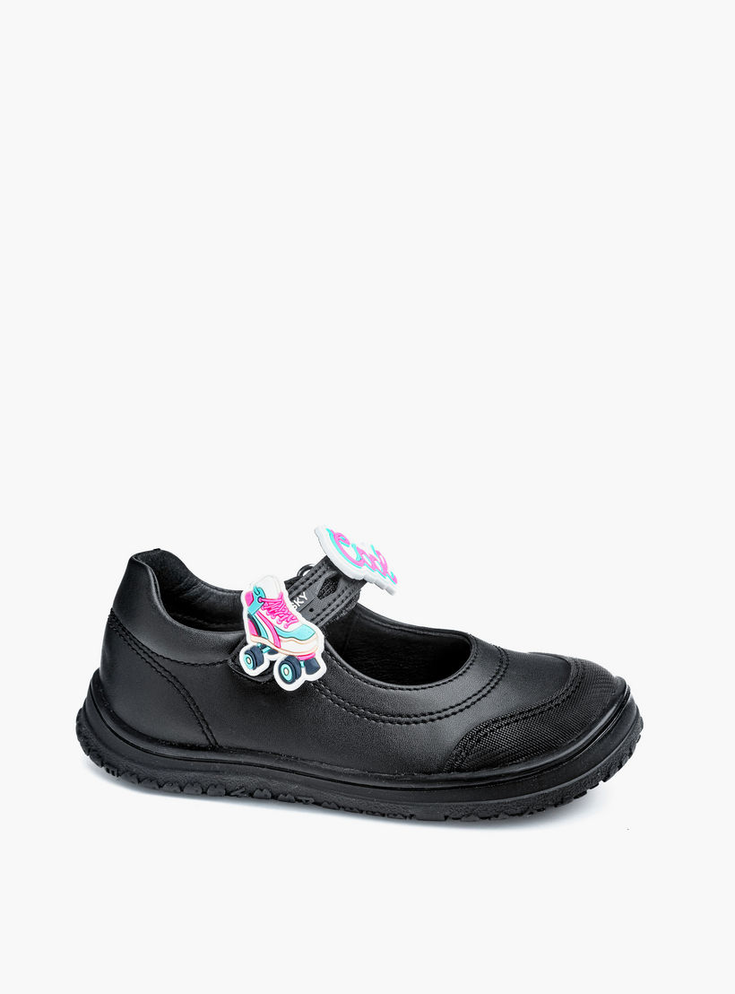 حذاء ماري جين مدرسي مزخرف بشريط إغلاق لاصق للبنات من بابلوسكي-girls-shoes-maryjanes-image-7