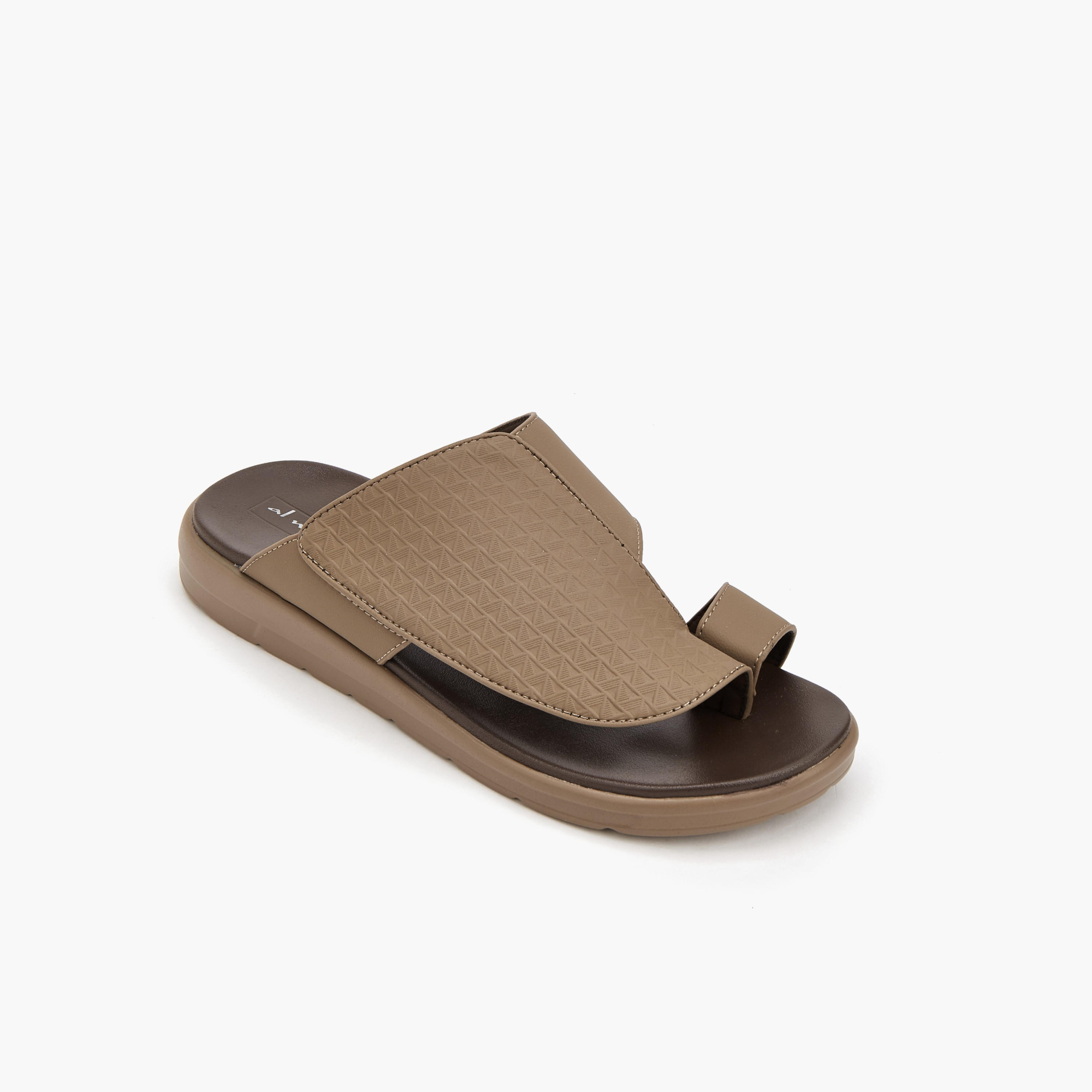 Al Waha Men Textured Arabic Sandals-men-shoes-sandals-image-2