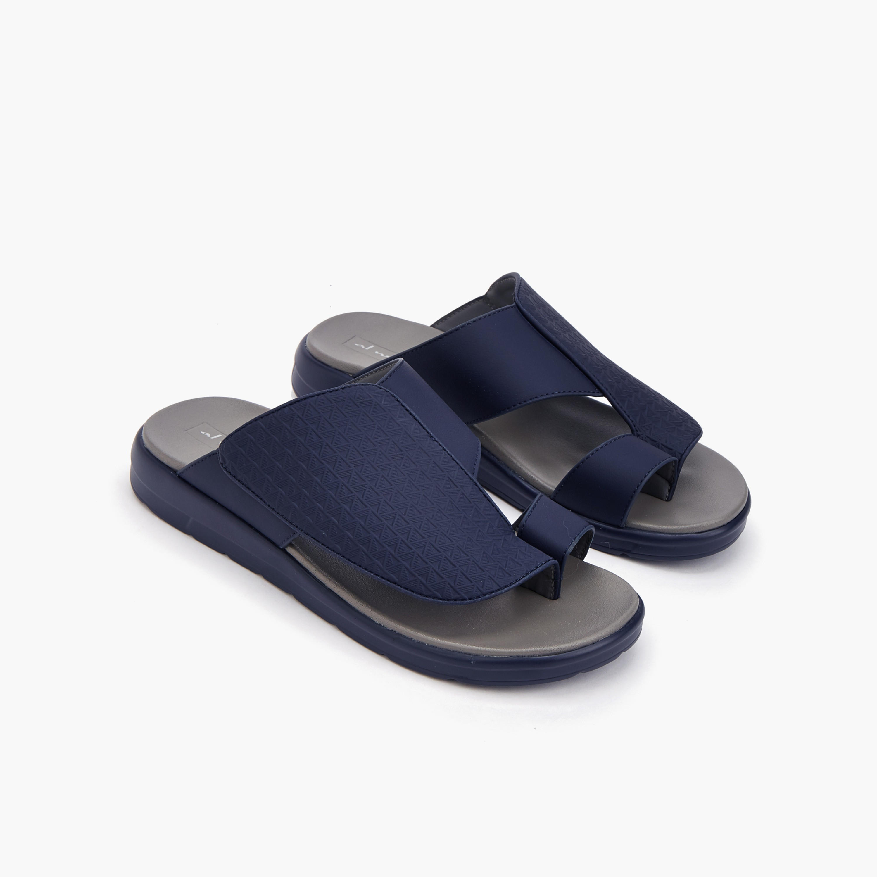 Al Waha Men Textured Arabic Sandals-men-shoes-sandals-image-1
