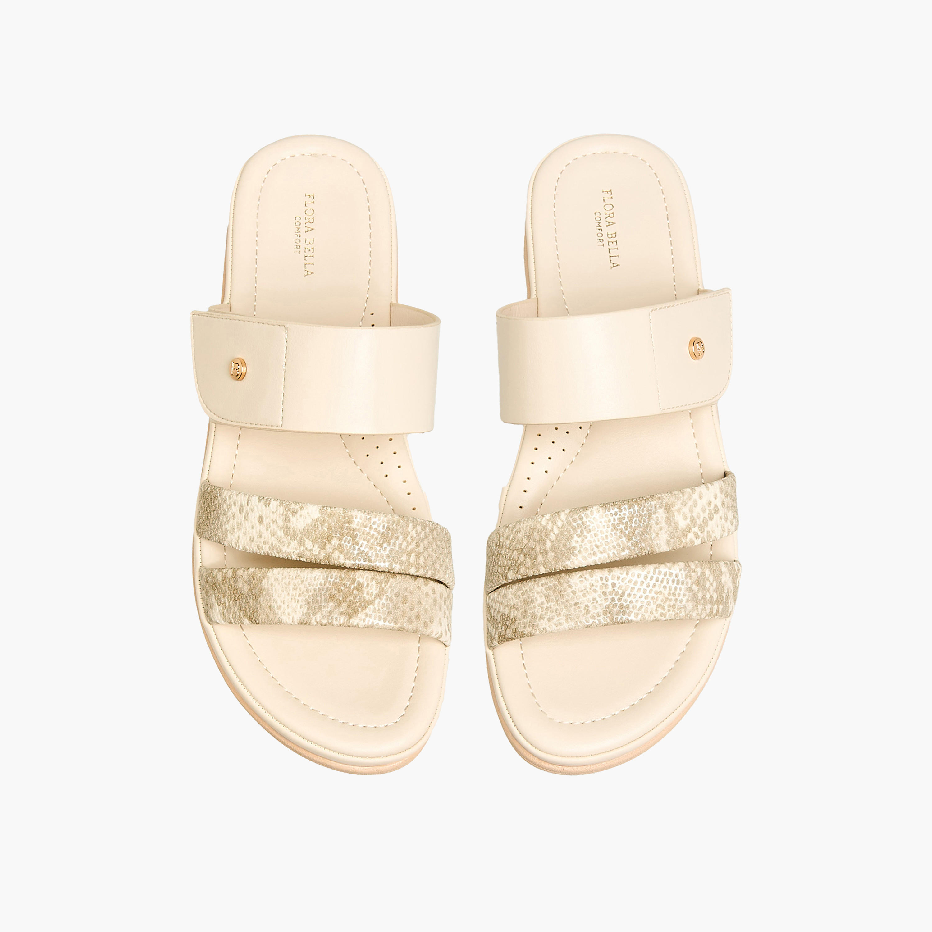 صندل بأحزمة وطبعات حيوانات للنساء من فلورا بيلا-women-shoes-flats-sandals-image-1