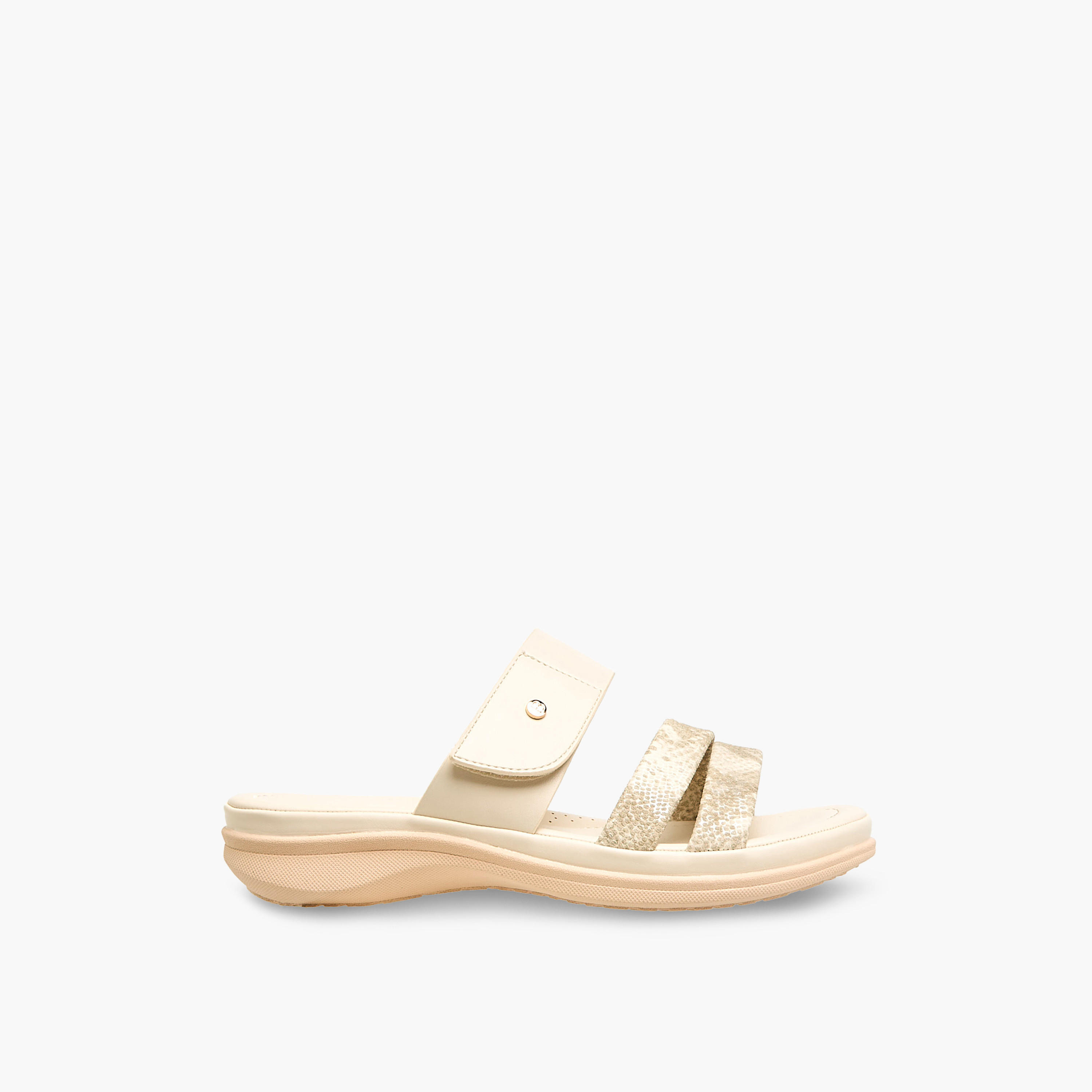 صندل بأحزمة وطبعات حيوانات للنساء من فلورا بيلا-women-shoes-flats-sandals-image-2