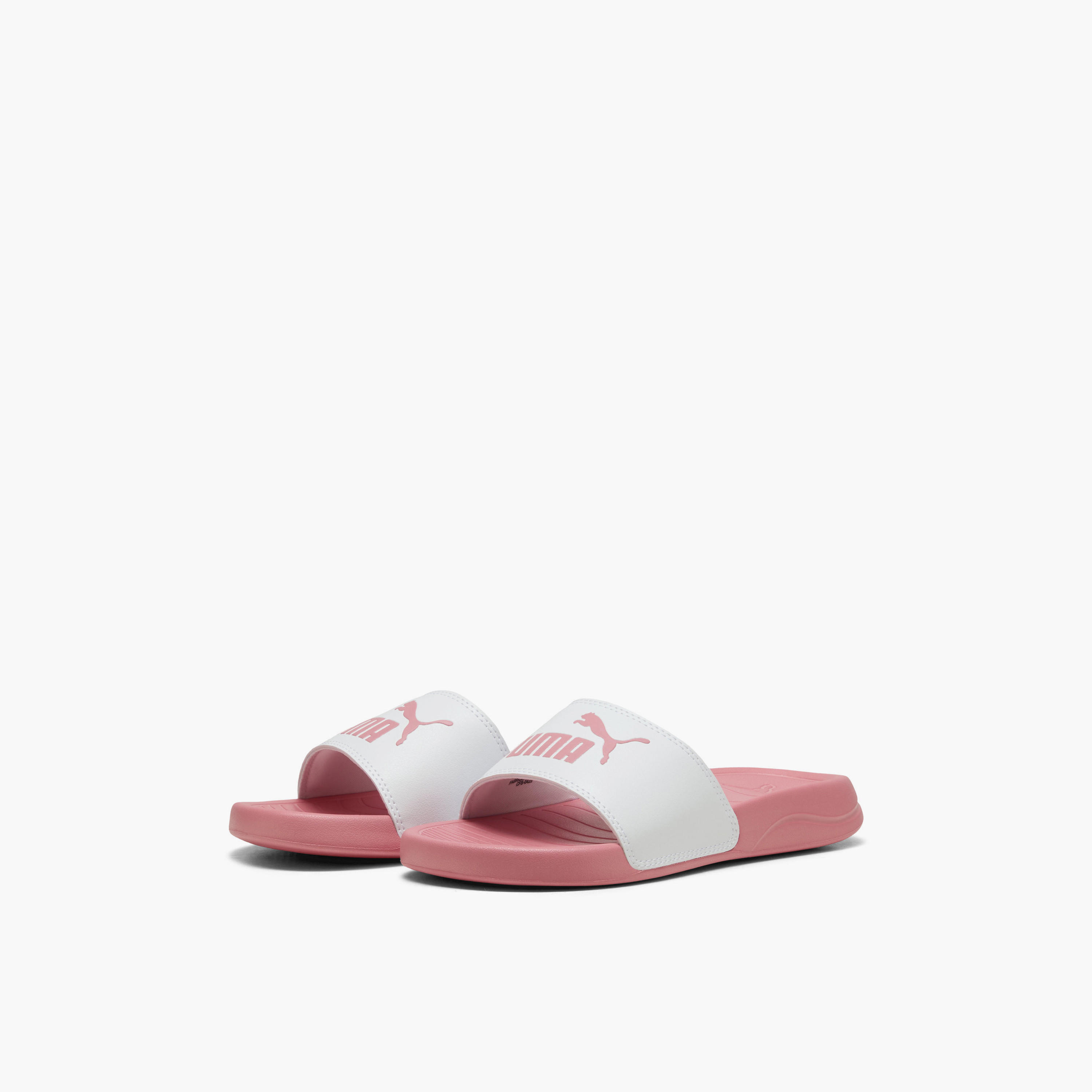 Puma Girls Popcat 20 Logo Print Slides-girls-shoes-flipflopsandslides-image-1