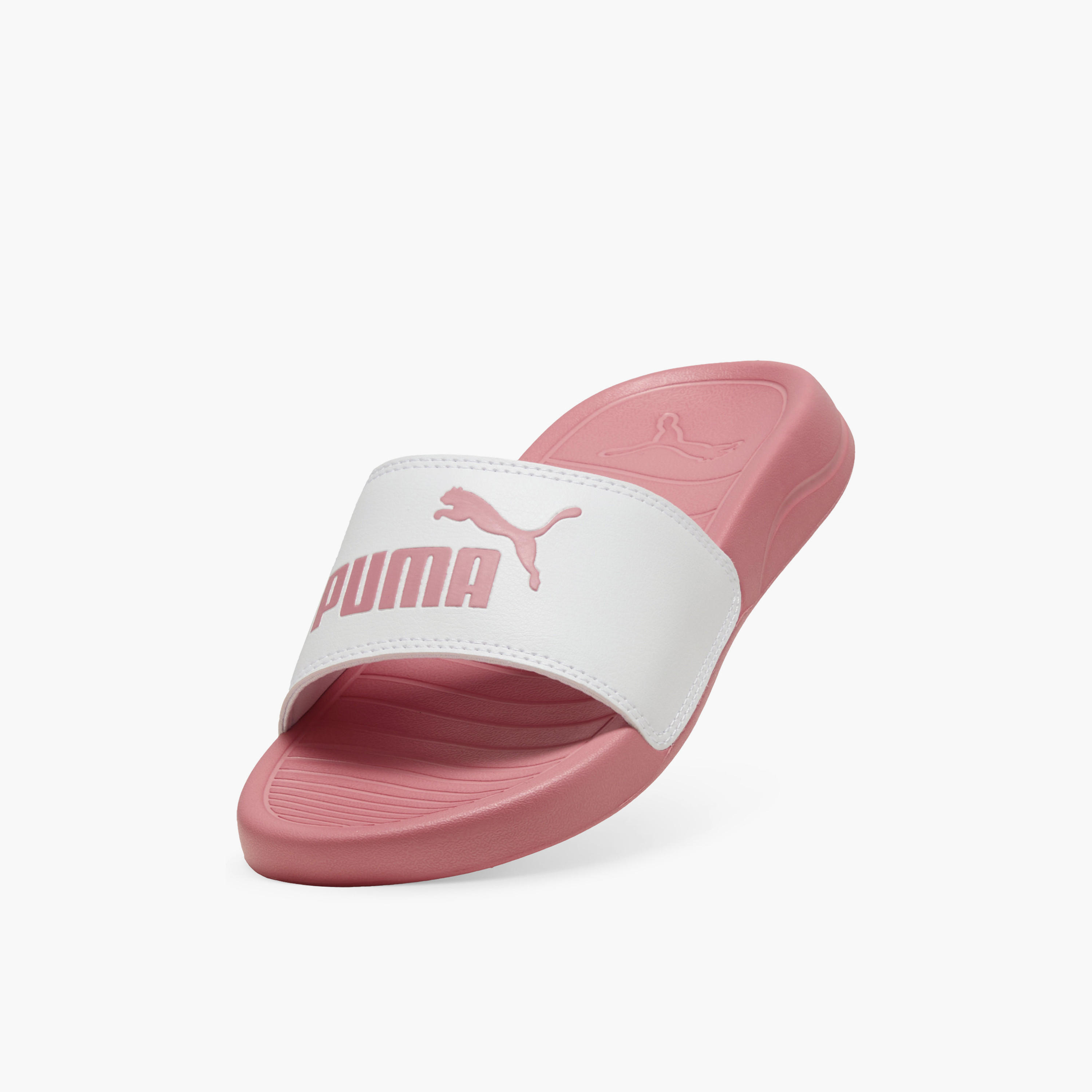 Puma Girls Popcat 20 Logo Print Slides-girls-shoes-flipflopsandslides-image-2
