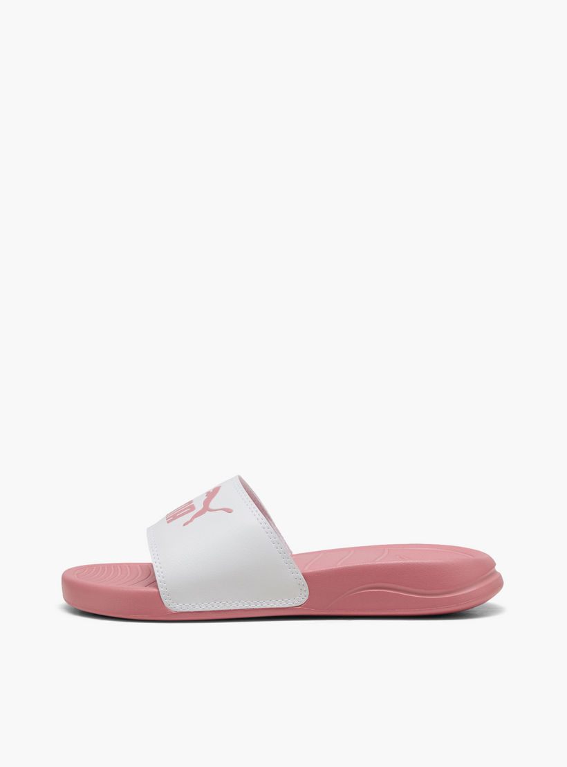 Puma Girls Popcat 20 Logo Print Slides-girls-shoes-flipflopsandslides-image-4