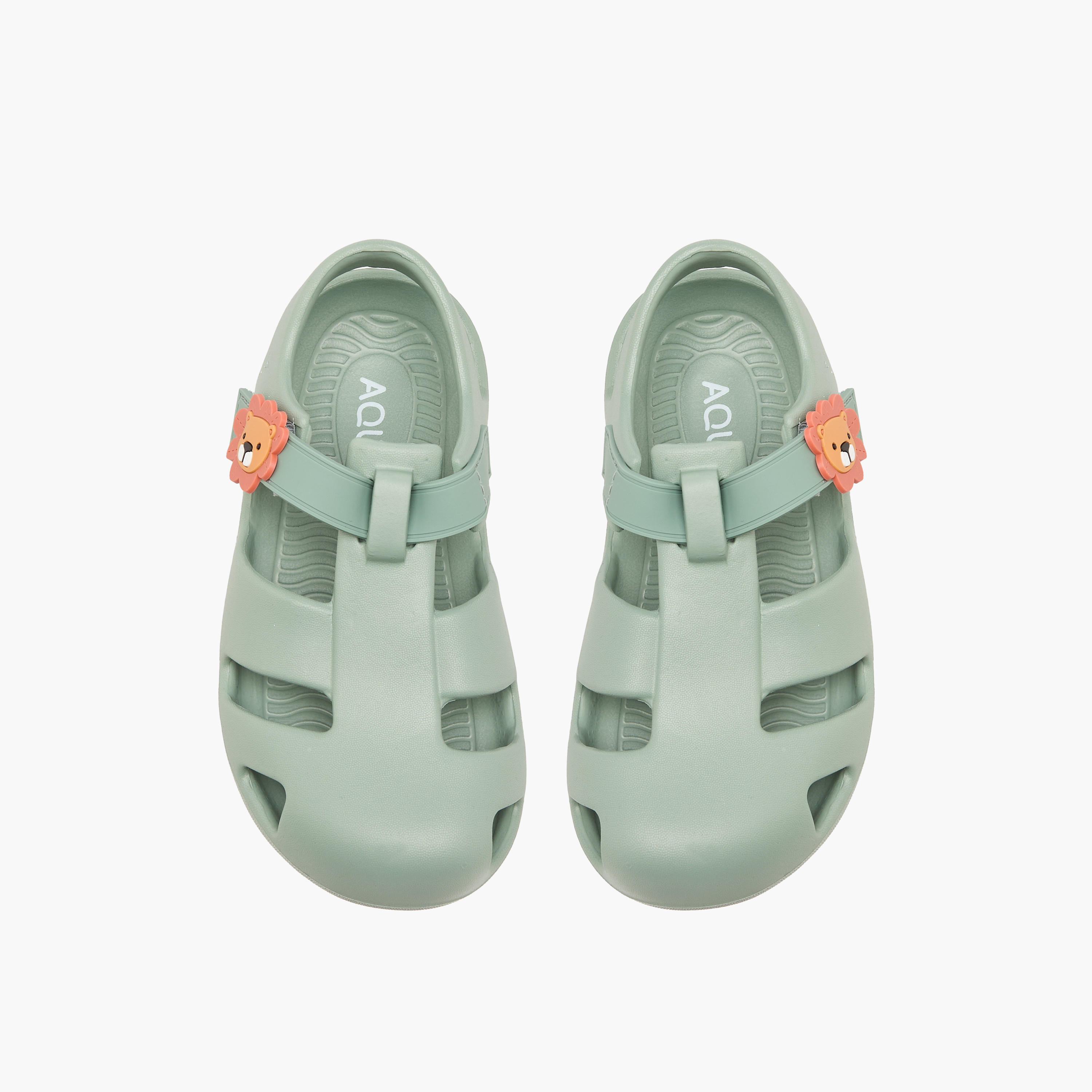 صندل صياد بشريط إغلاق لاصق وزينة أسد للأولاد من أكوا-boys-shoes-sandals-image-1