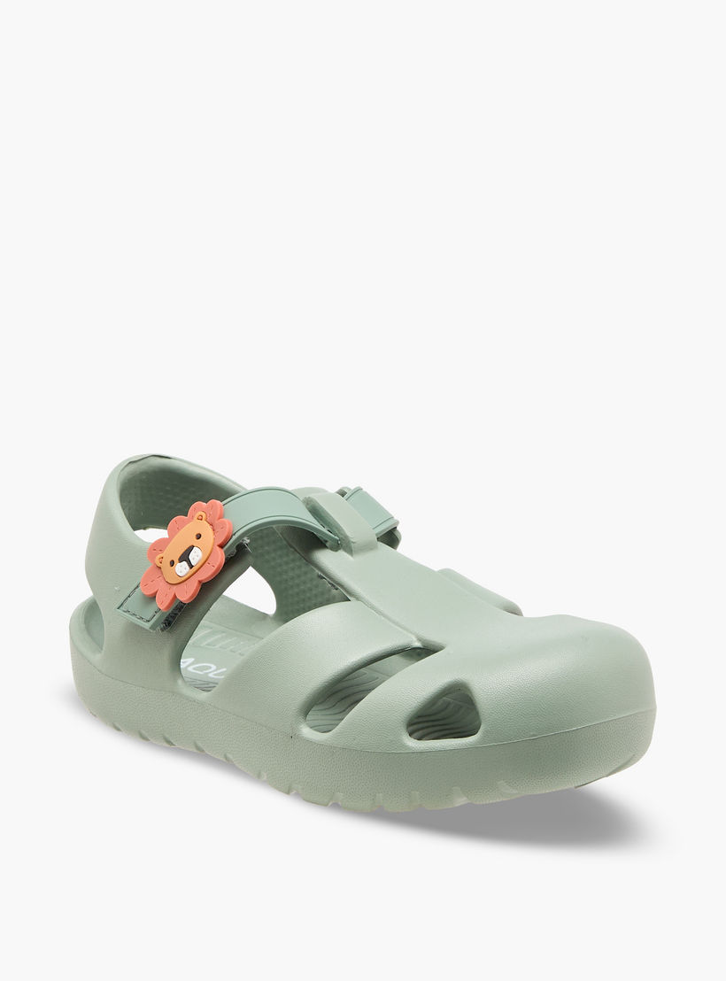 صندل صياد بشريط إغلاق لاصق وزينة أسد للأولاد من أكوا-boys-shoes-sandals-image-2