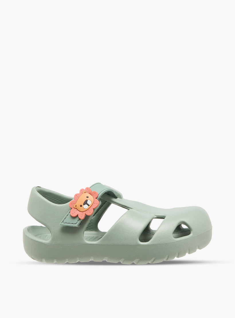 صندل صياد بشريط إغلاق لاصق وزينة أسد للأولاد من أكوا-boys-shoes-sandals-image-3