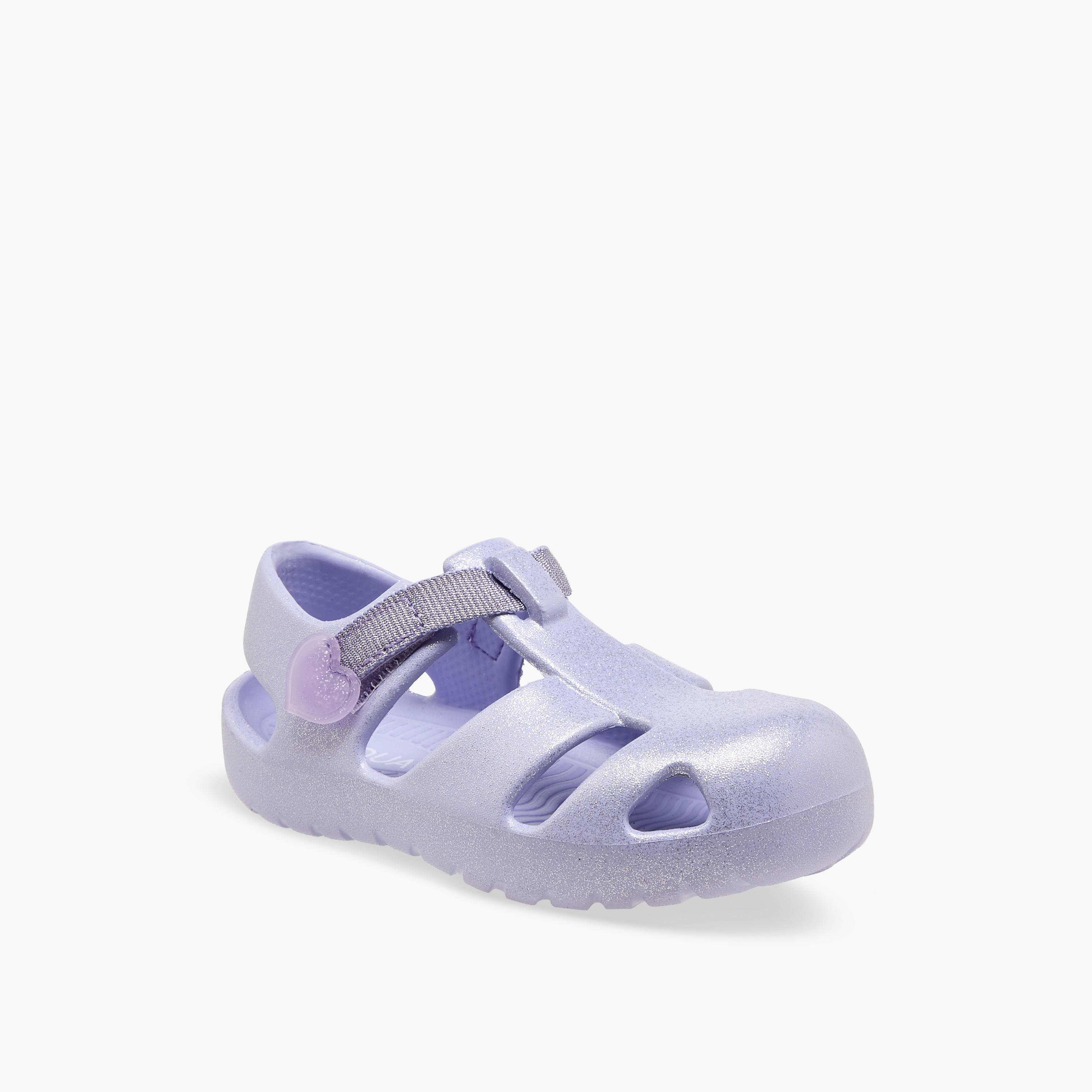 صندل صياد بشريط إغلاق وزخارف قلب للبنات من أكوا-girls-shoes-sandals-image-2