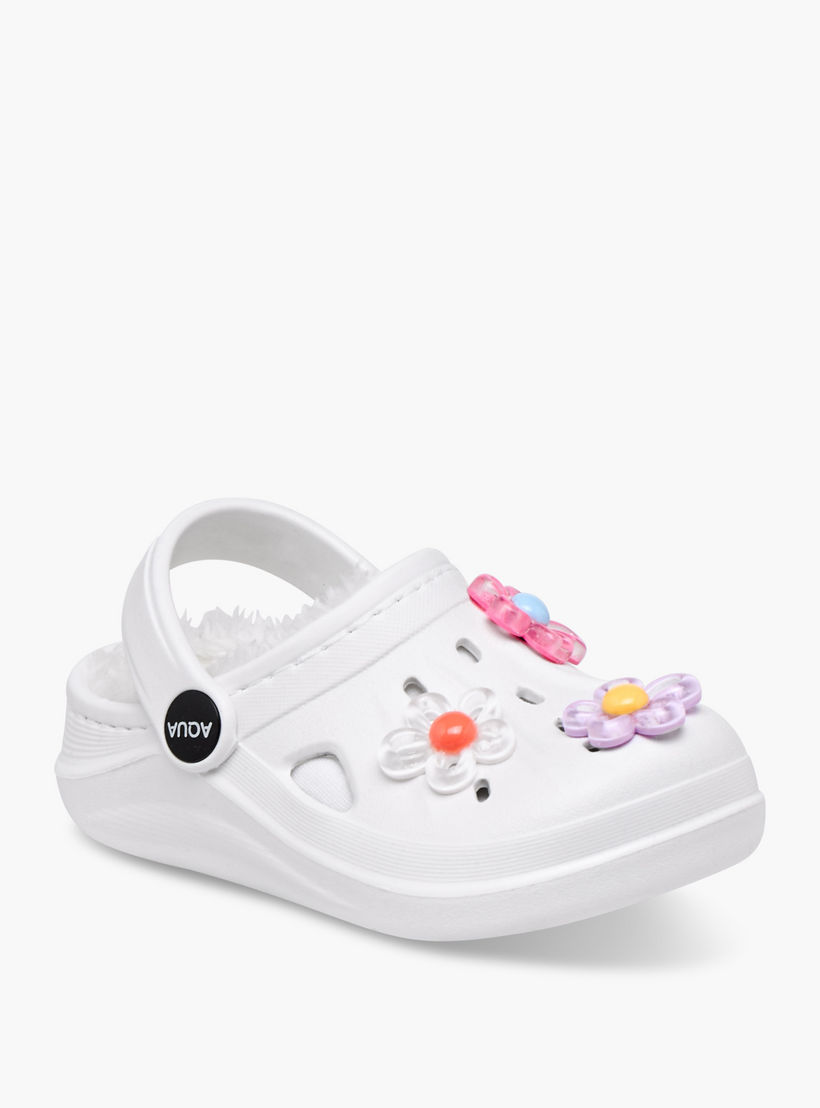 صندل كلوج بحزام خلفي وزينة زهرية من أكوا-girls-shoes-sandals-image-2