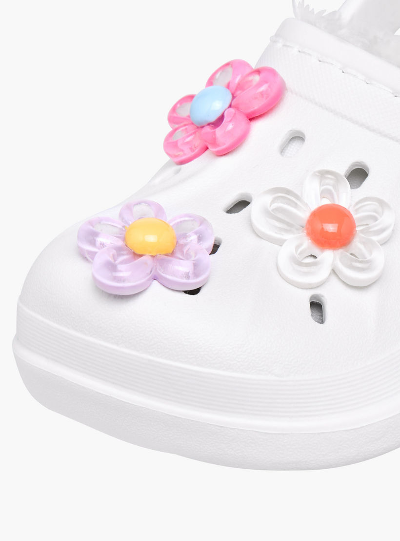 صندل كلوج بحزام خلفي وزينة زهرية من أكوا-girls-shoes-sandals-image-4