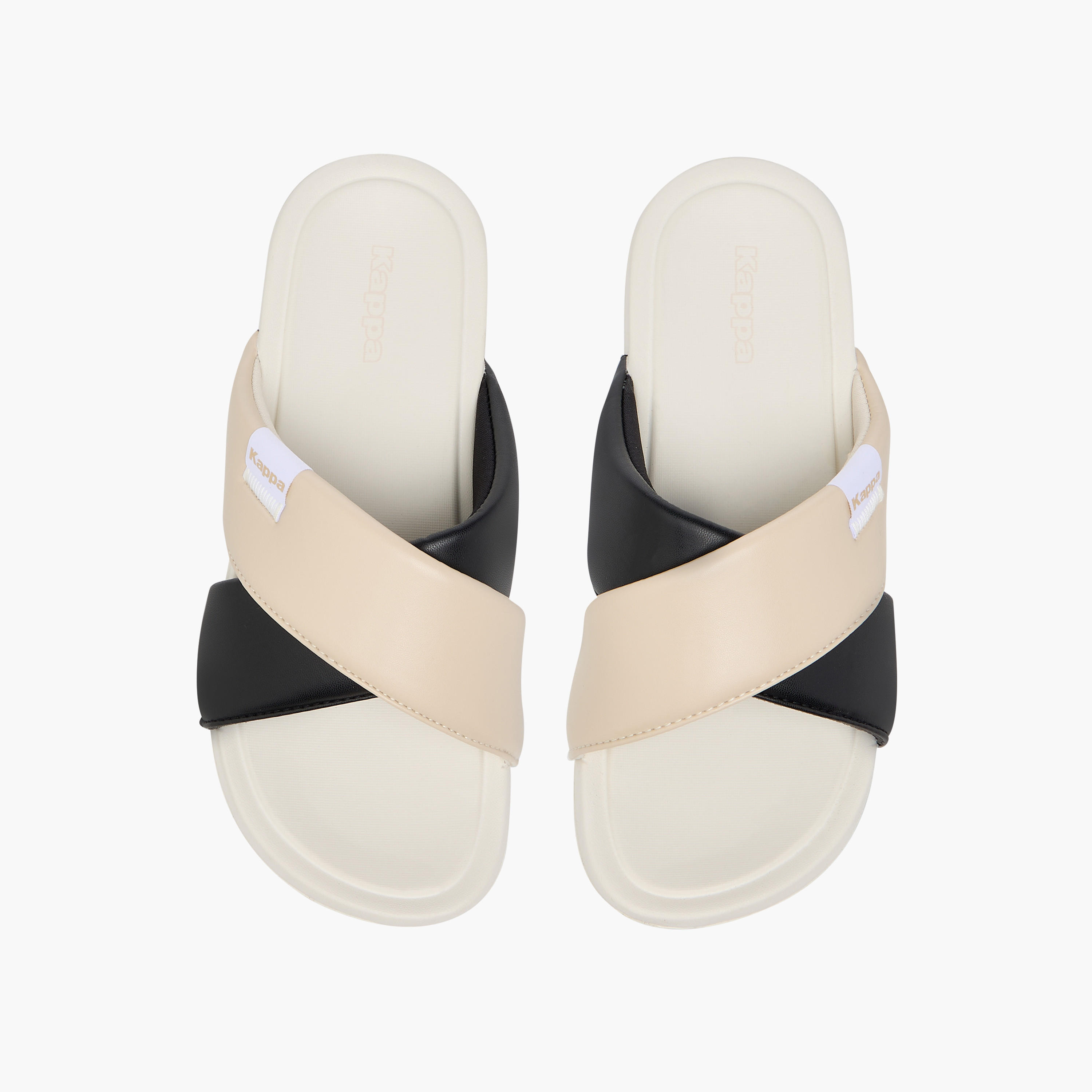 Kappa Women's Colourblock Criss Cross Slip-On Sandals-women-shoes-flipflopsandslides-image-1