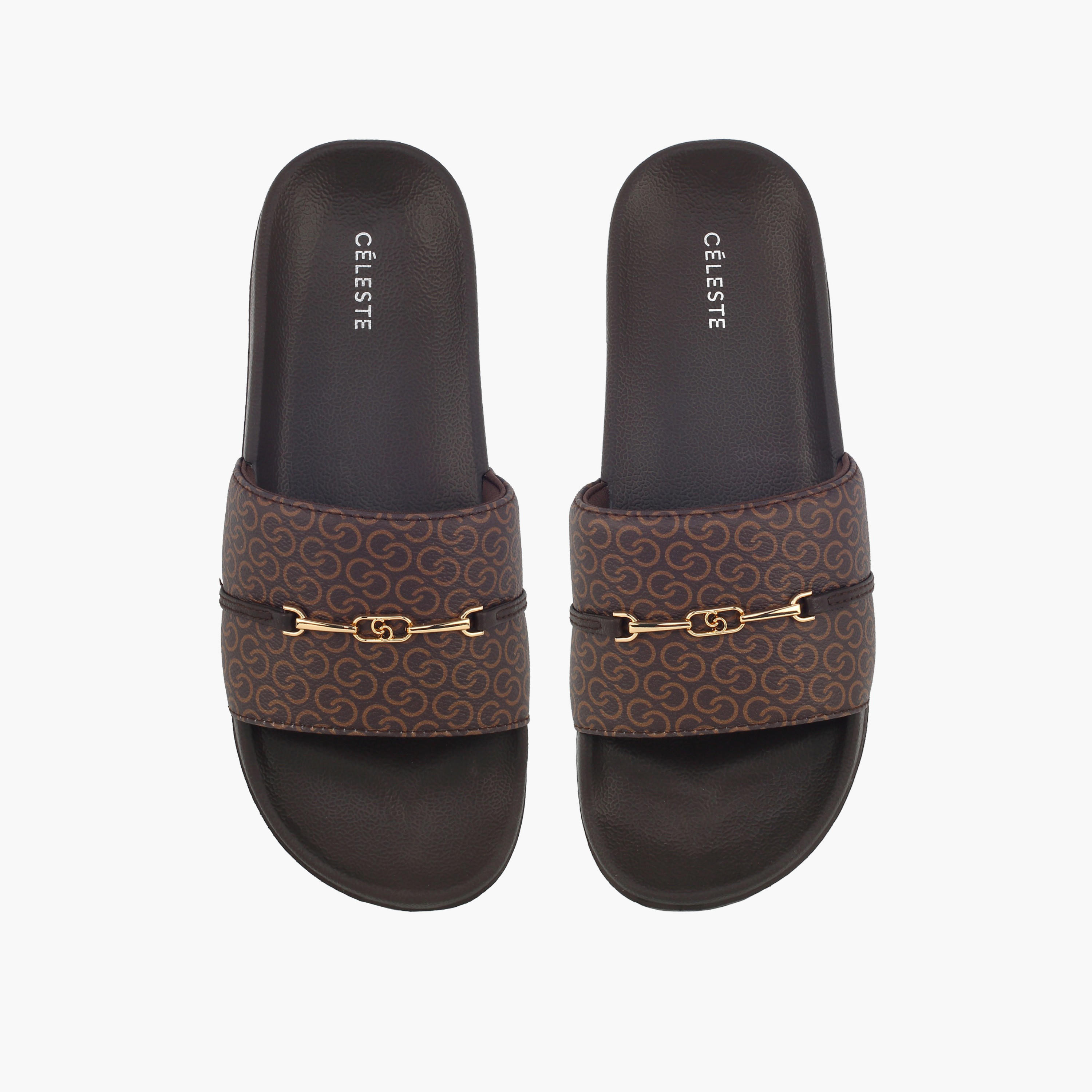 Celeste Women Monogram Print Slides-women-shoes-flipflopsandslides-image-1