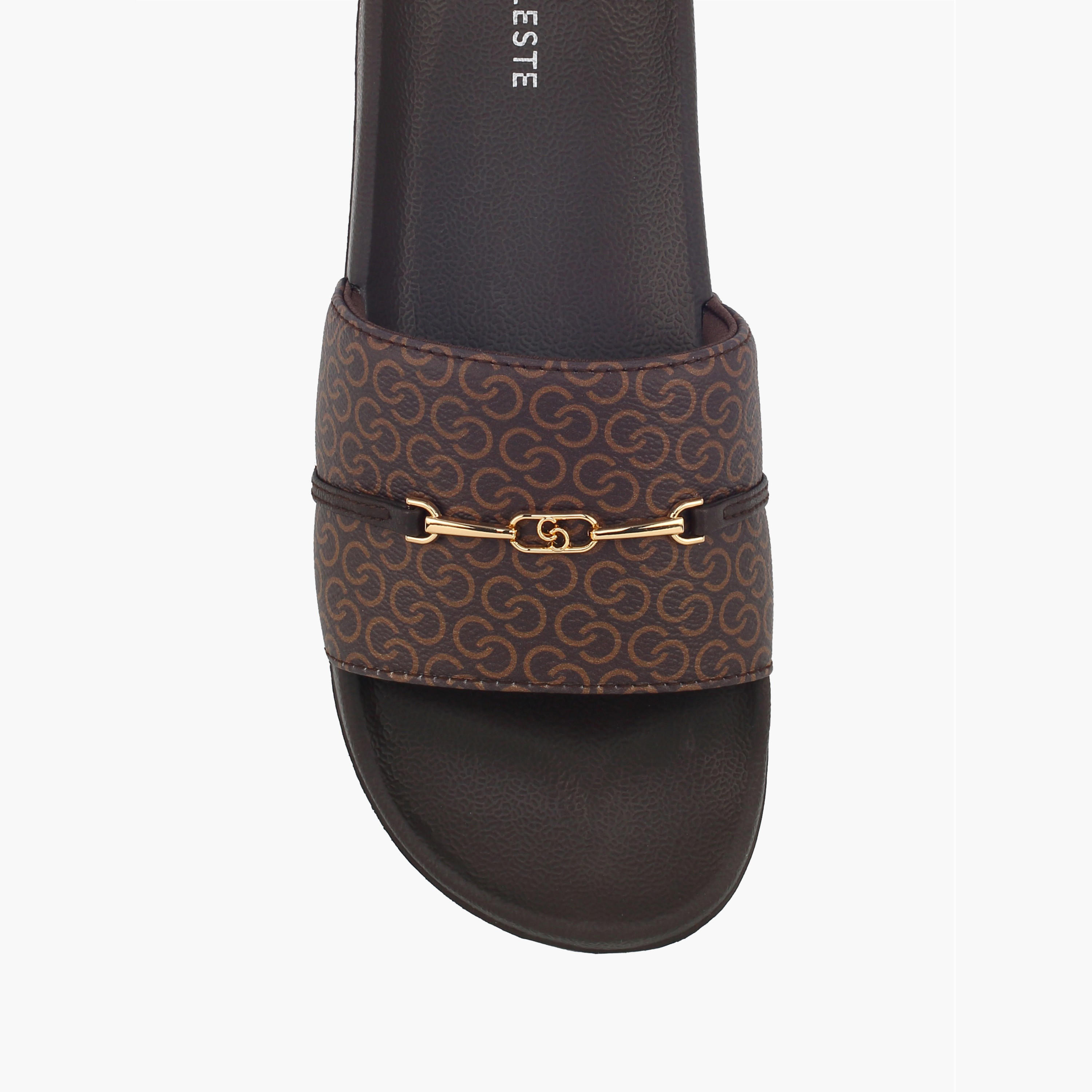 Celeste Women Monogram Print Slides-women-shoes-flipflopsandslides-image-3