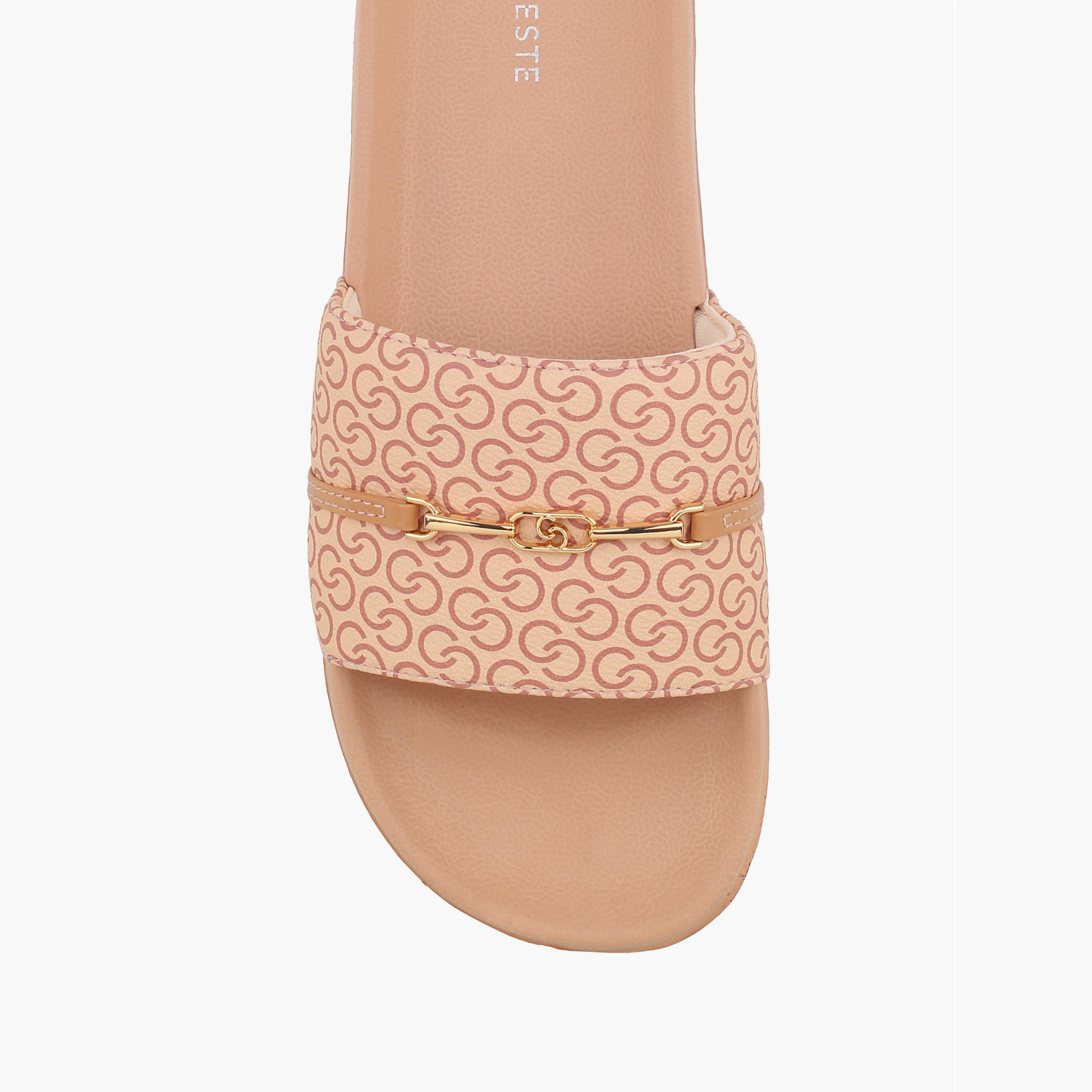 Celeste Women Monogram Print Slides-women-shoes-flipflopsandslides-image-3
