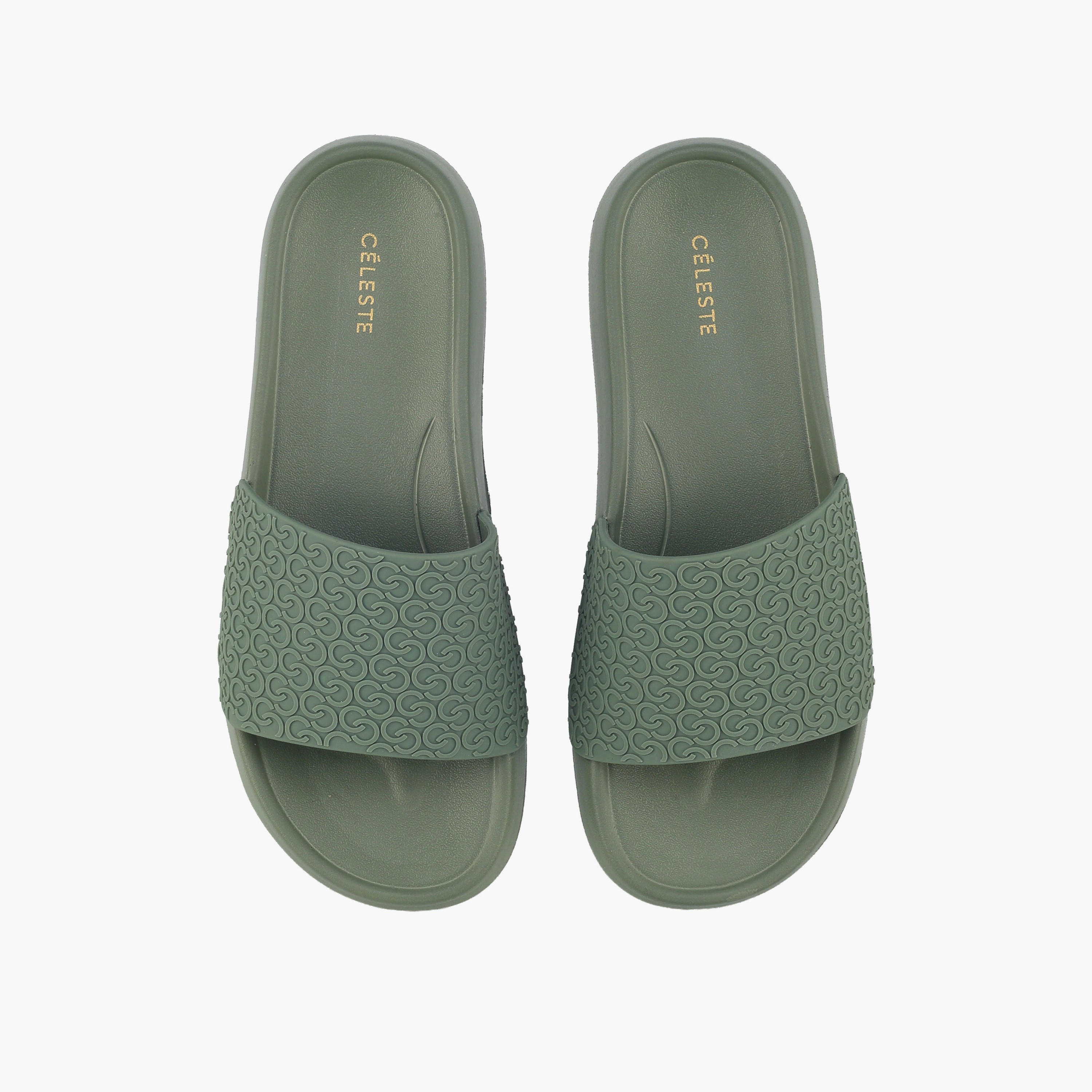 Celeste Women Monogram Textured Slides-women-shoes-flipflopsandslides-image-1