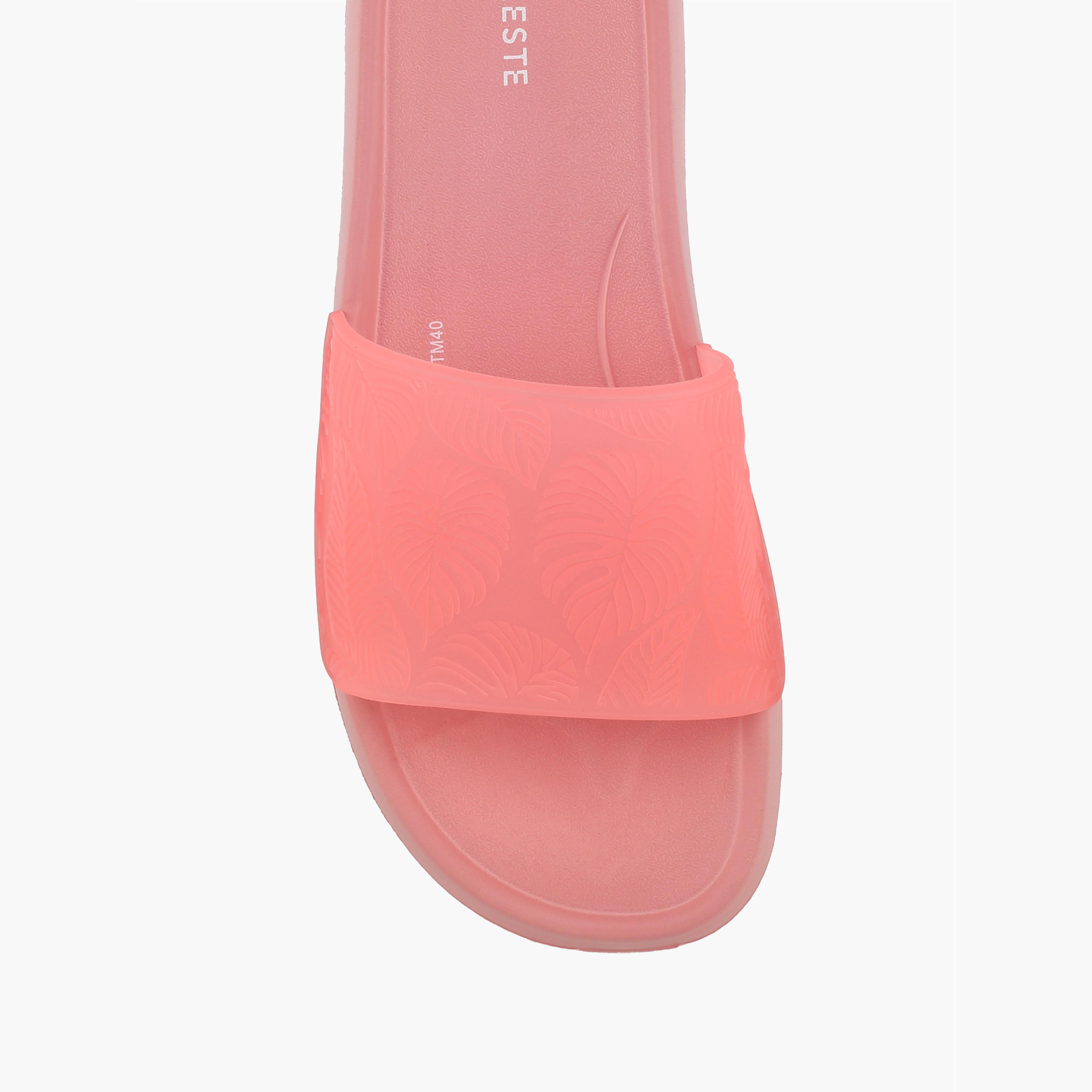 Celeste Women Leaf Textured Slides-women-shoes-flipflopsandslides-image-3