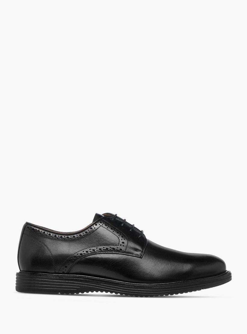 Duchini Men's Leather Perforated Lace-Up Derby Shoes-men-shoes-formalshoes-image-3
