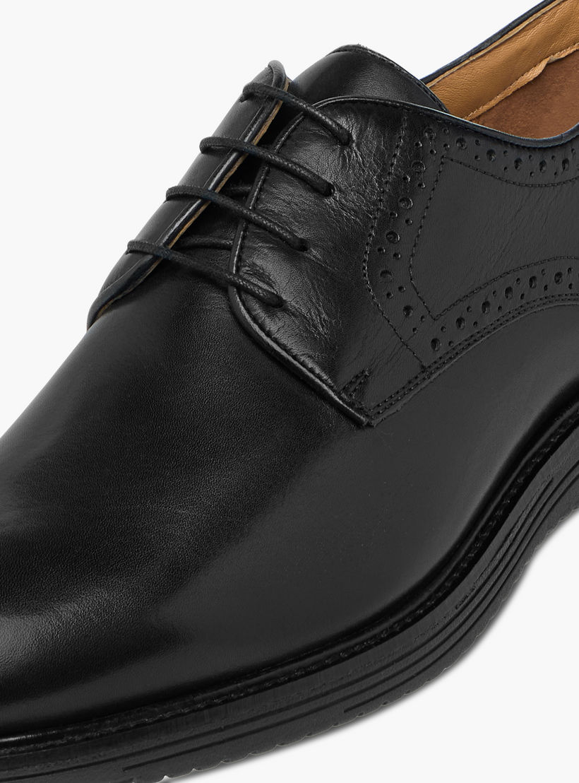 Duchini Men's Leather Perforated Lace-Up Derby Shoes-men-shoes-formalshoes-image-4