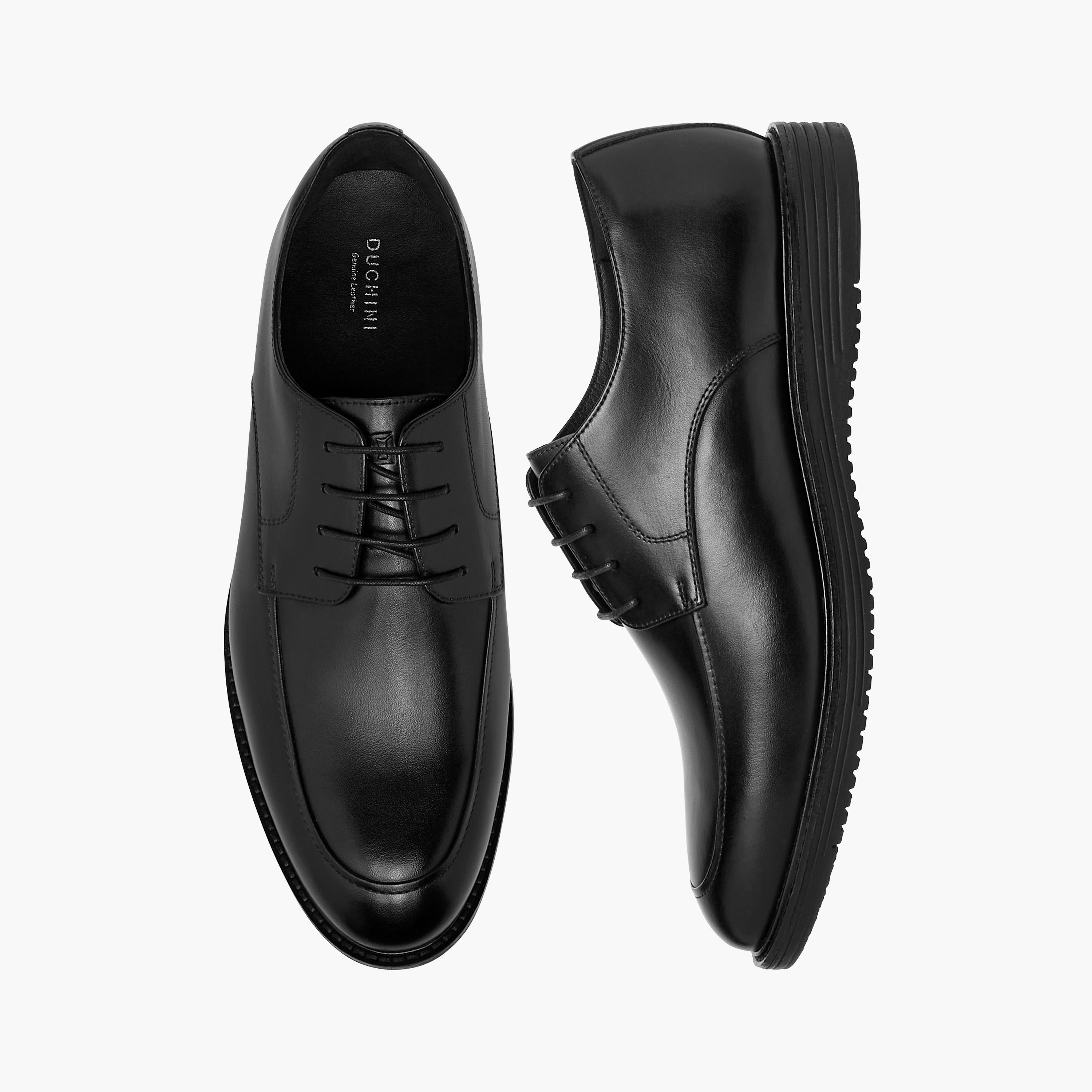 Duchini Men's Leather Solid Lace-Up Derby Shoes-men-shoes-formalshoes-image-1