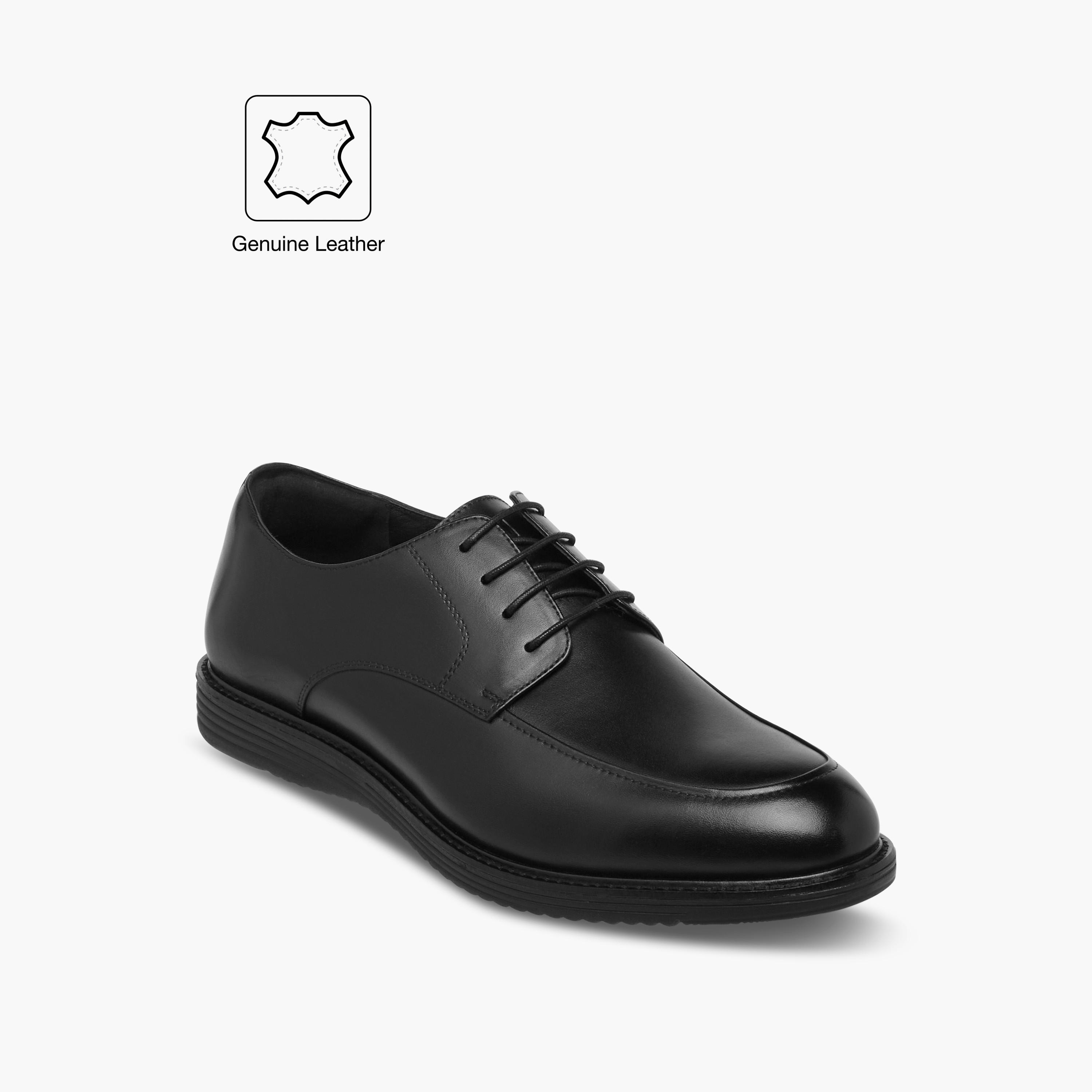 Duchini Men's Leather Solid Lace-Up Derby Shoes-men-shoes-formalshoes-image-2