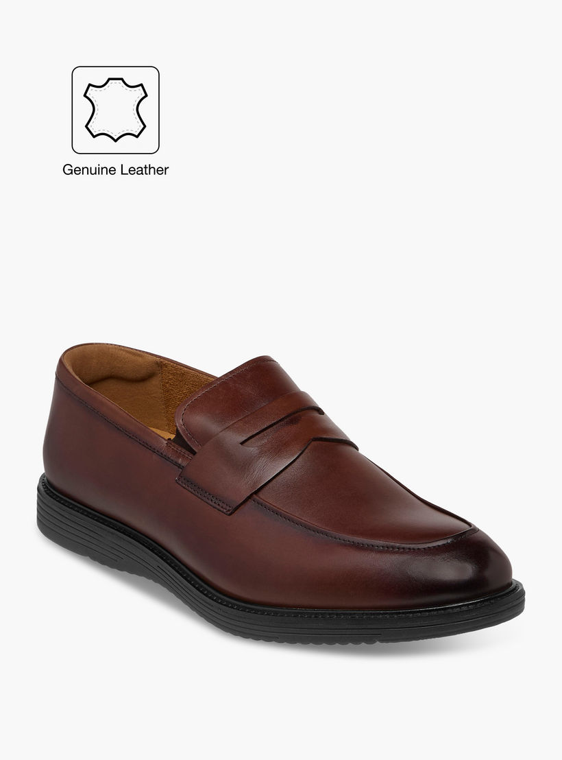 Duchini Men's Leather Cutout Accent Loafers-men-shoes-formalshoes-image-2