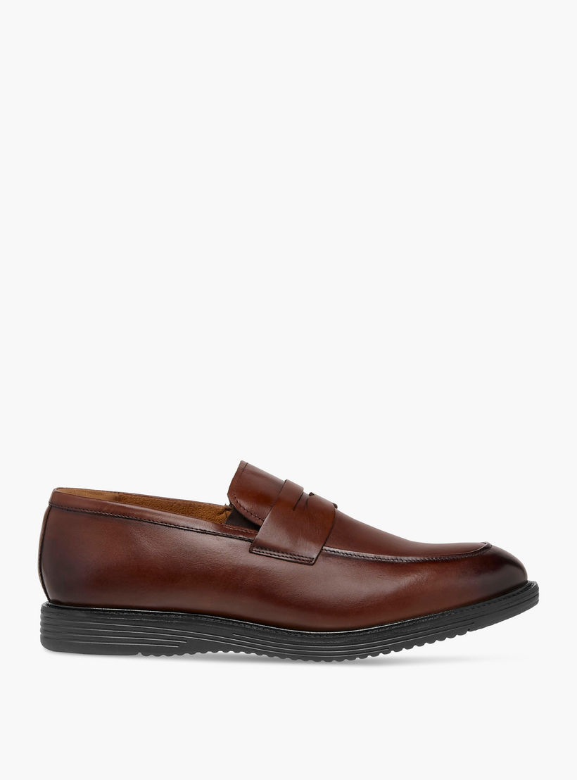 Duchini Men's Leather Cutout Accent Loafers-men-shoes-formalshoes-image-3