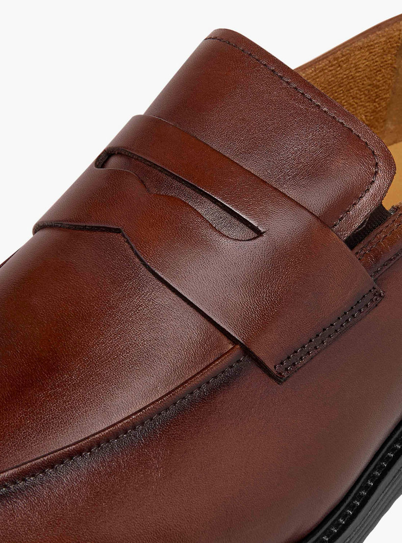 Duchini Men's Leather Cutout Accent Loafers-men-shoes-formalshoes-image-4