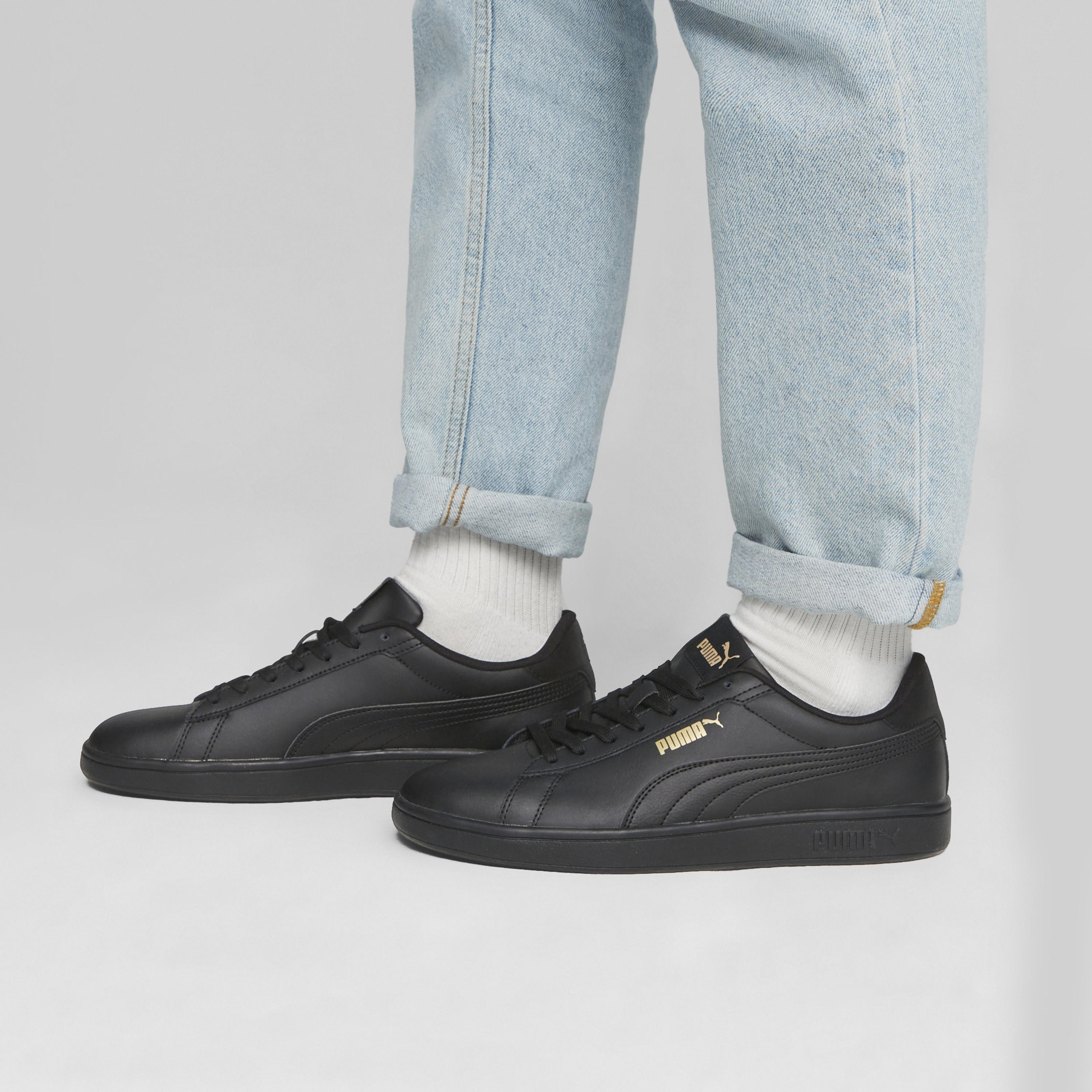 Puma Men Smash 3.0 L Lace-Up Leather Low Ankle Sneakers-sports-men-shoes-image-7