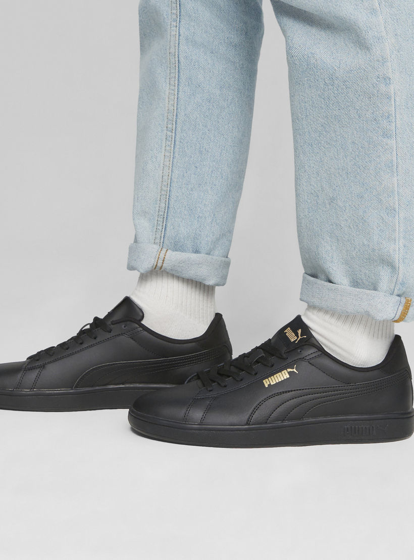 Puma Men Smash 3.0 L Lace-Up Leather Low Ankle Sneakers-sports-men-shoes-image-7