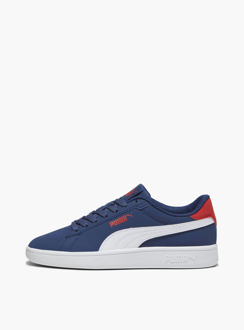 Puma Boys Smash 3.0 Buck Lace-Up Ankle Sneakers-sports-boys-shoes-image-3