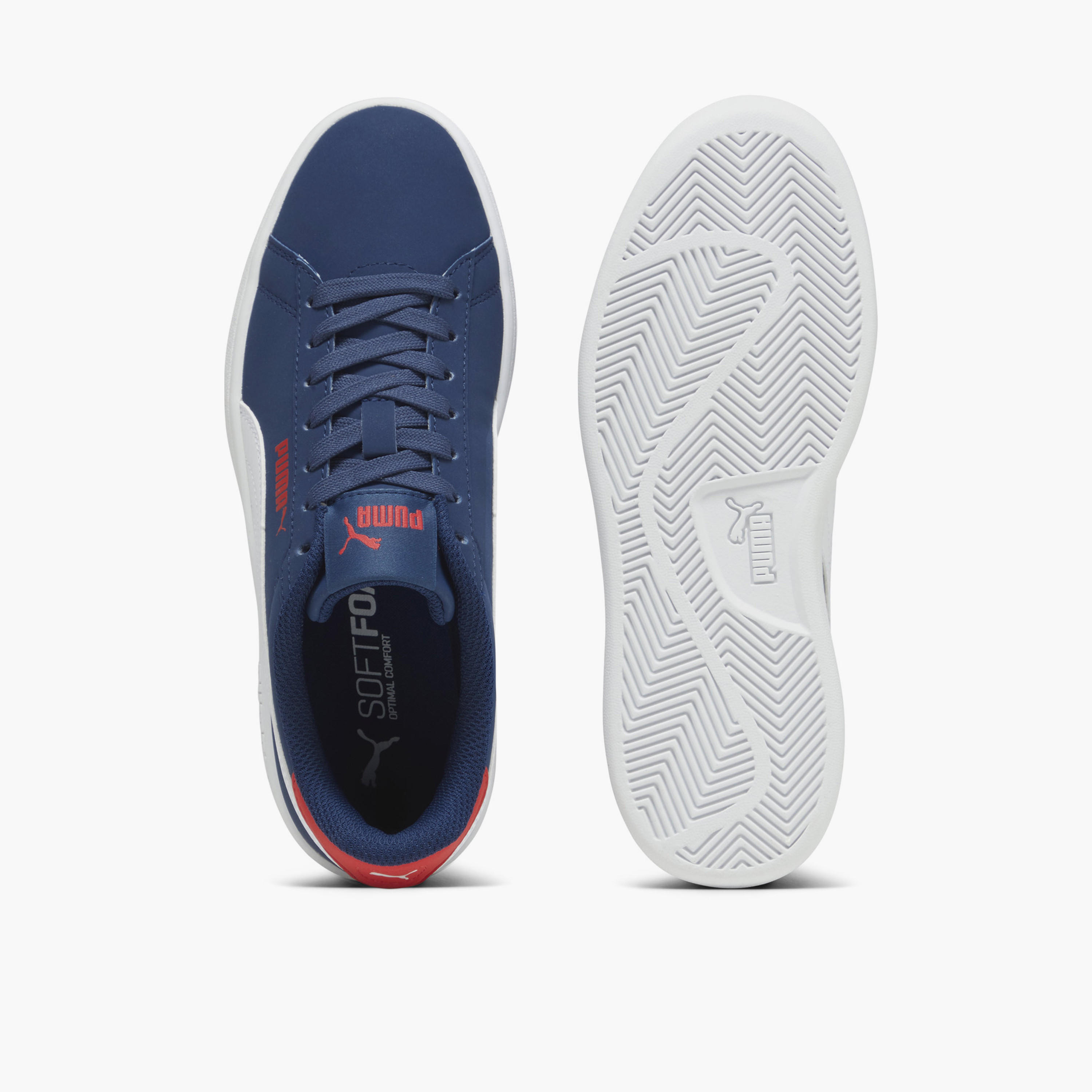 Puma Boys Smash 3.0 Buck Lace-Up Ankle Sneakers-sports-boys-shoes-image-4