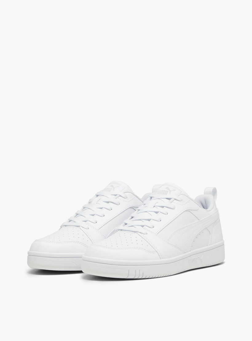 Puma Men Rebound V6 Lace-Up Low Ankle Sneakers-sports-men-shoes-image-1