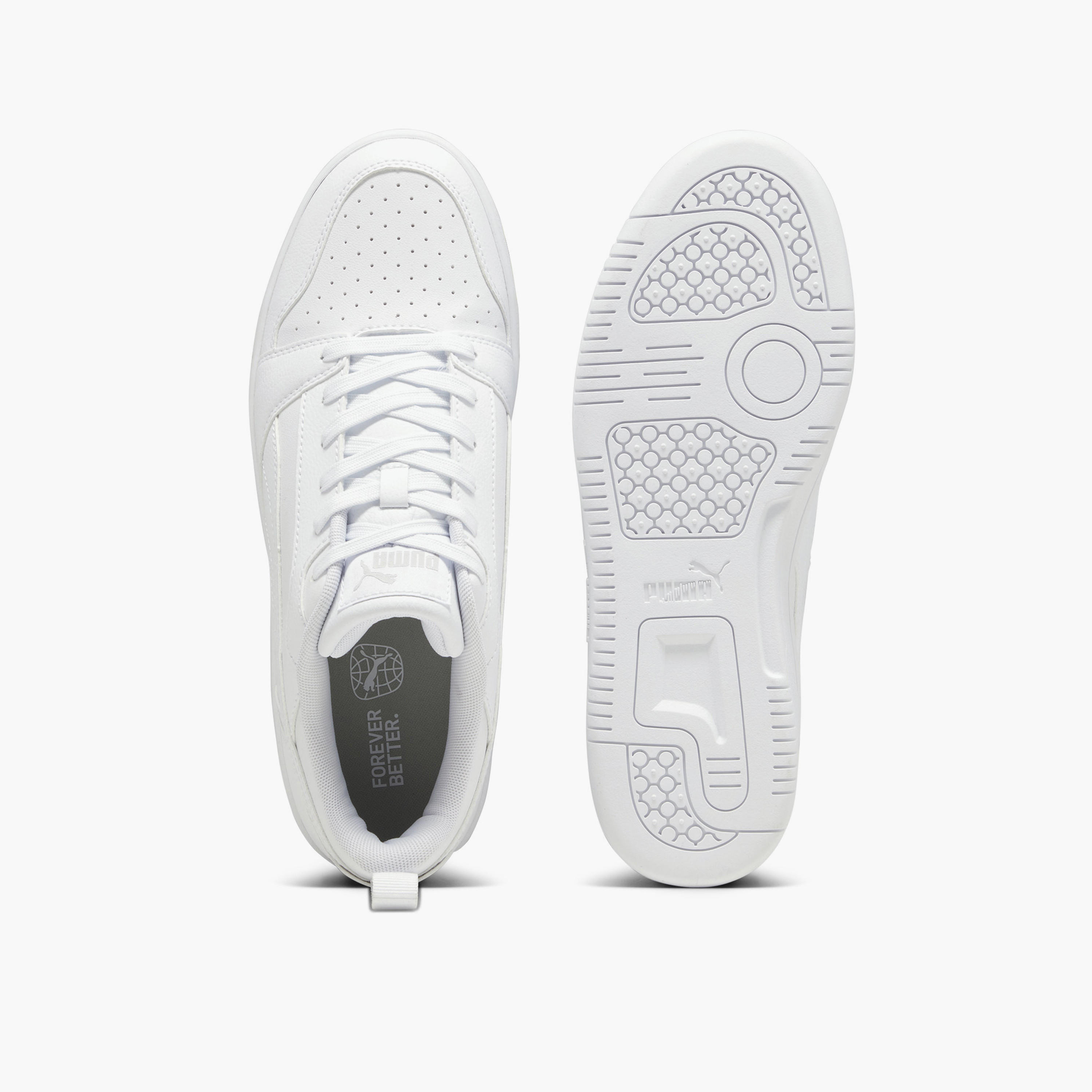 Puma Men Rebound V6 Lace-Up Low Ankle Sneakers-sports-men-shoes-image-4