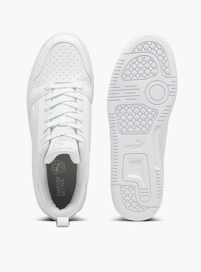 Puma Men Rebound V6 Lace-Up Low Ankle Sneakers-sports-men-shoes-image-4