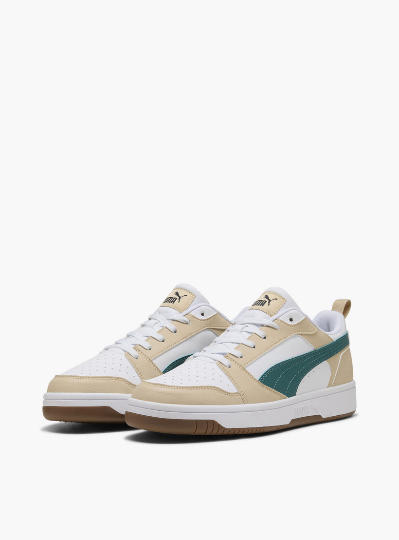 Puma Men Rebound v6 Lace-Up Low Ankle Sneakers-sports-men-shoes-image-1
