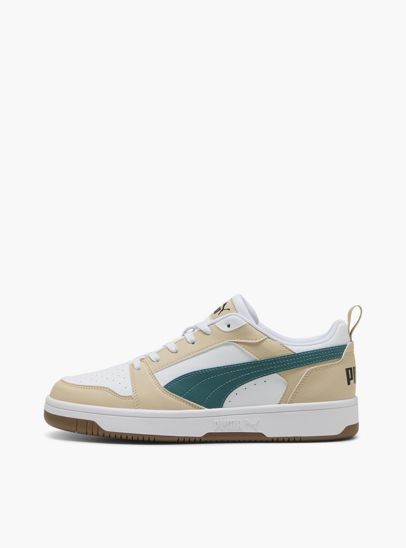 Puma Men Rebound v6 Lace-Up Low Ankle Sneakers-sports-men-shoes-image-3