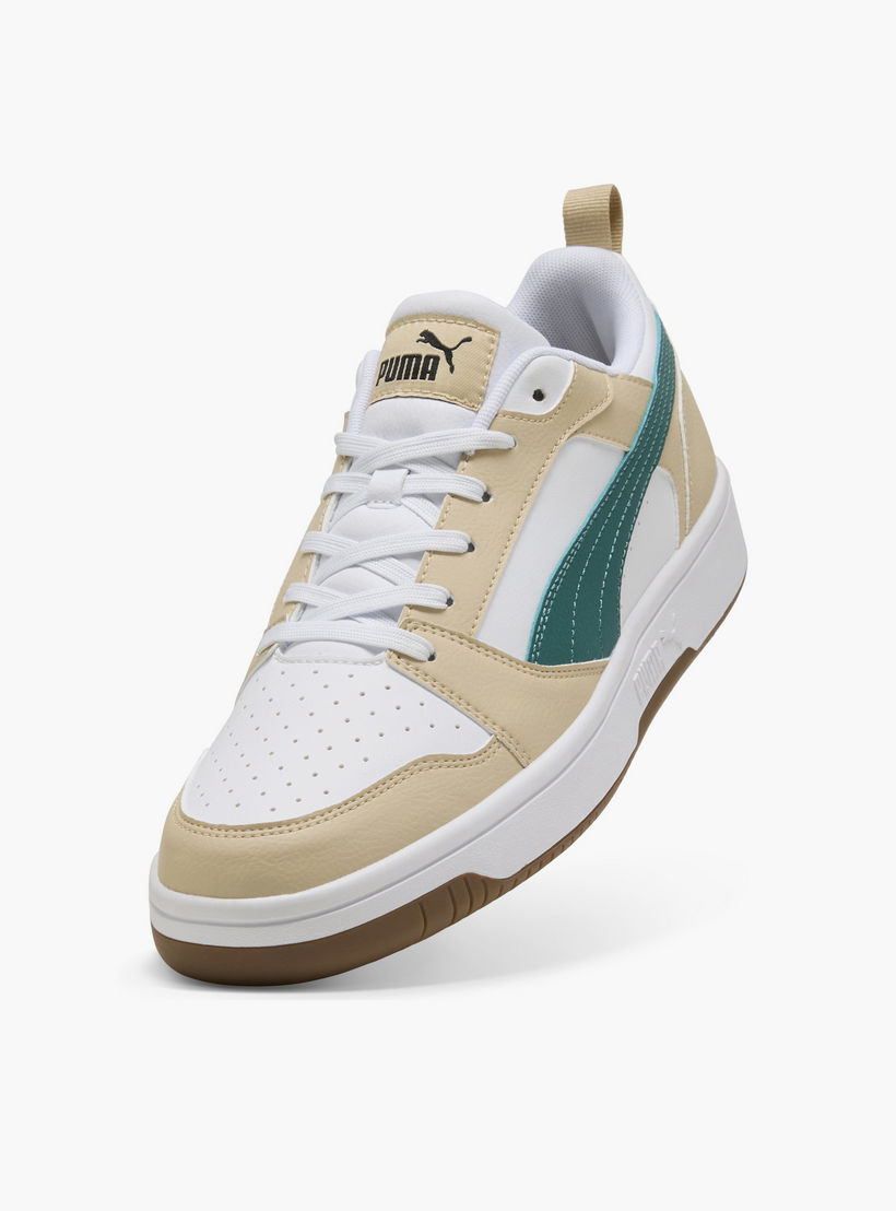 Puma Men Rebound v6 Lace-Up Low Ankle Sneakers-sports-men-shoes-image-5