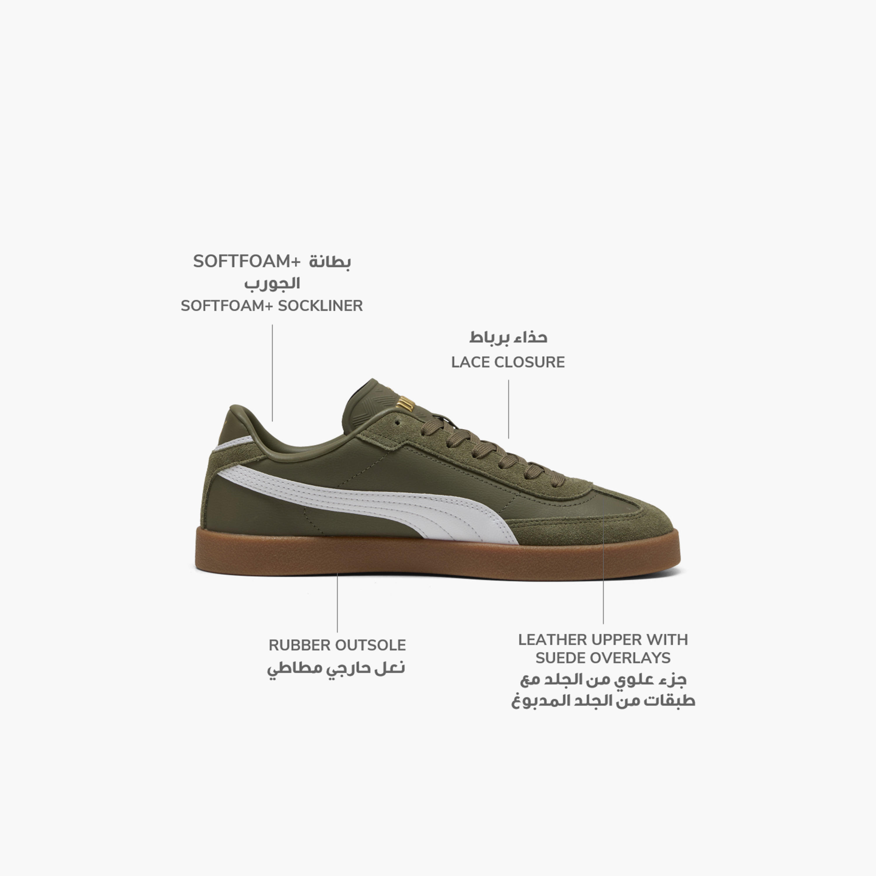 Puma Men Club II Era Lace-Up Sneakers-sports-men-shoes-image-2
