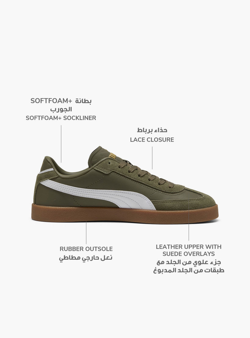 Puma Men Club II Era Lace-Up Sneakers-sports-men-shoes-image-2