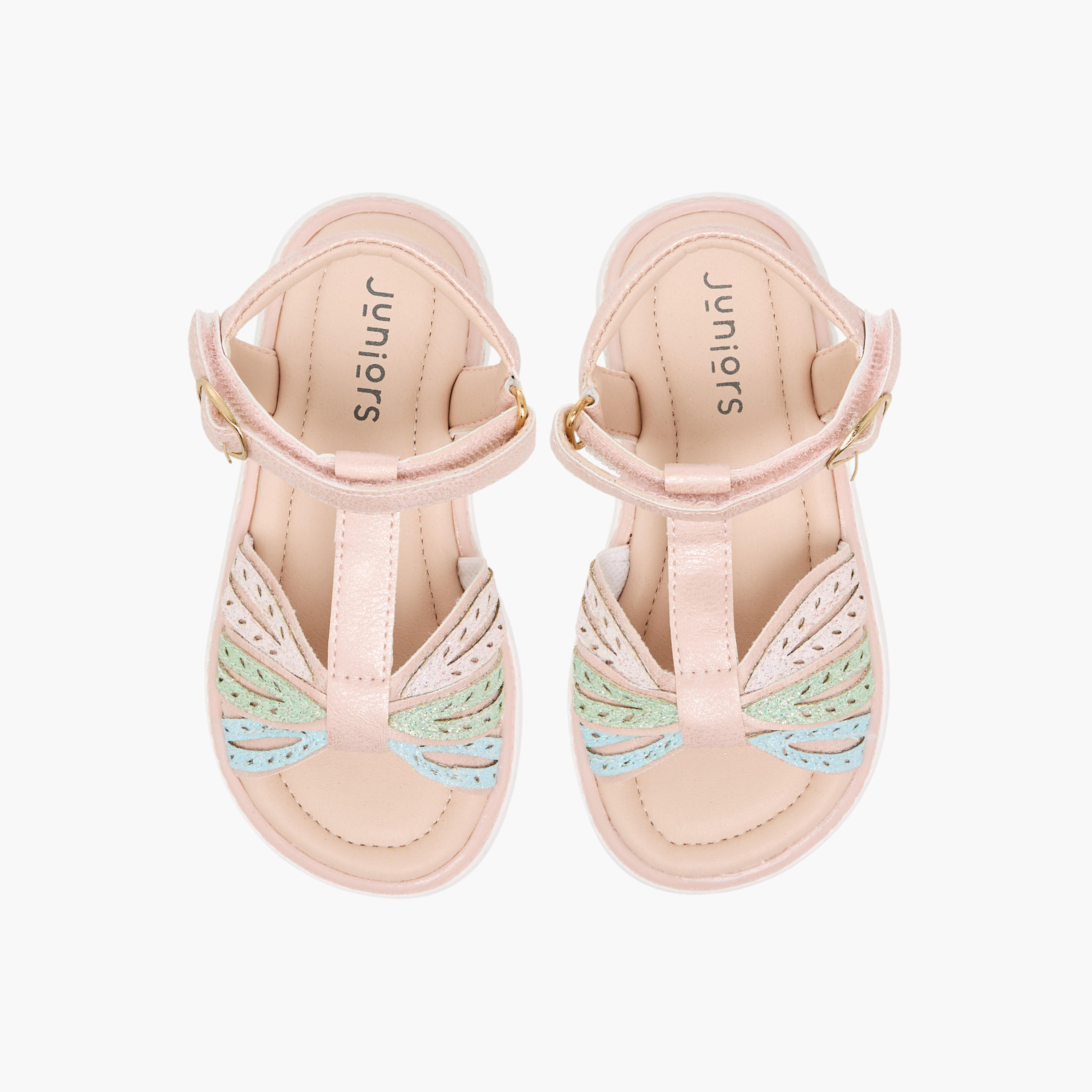 Juniors Girls Glitter Embellished Sandals-girls-shoes-sandals-image-1