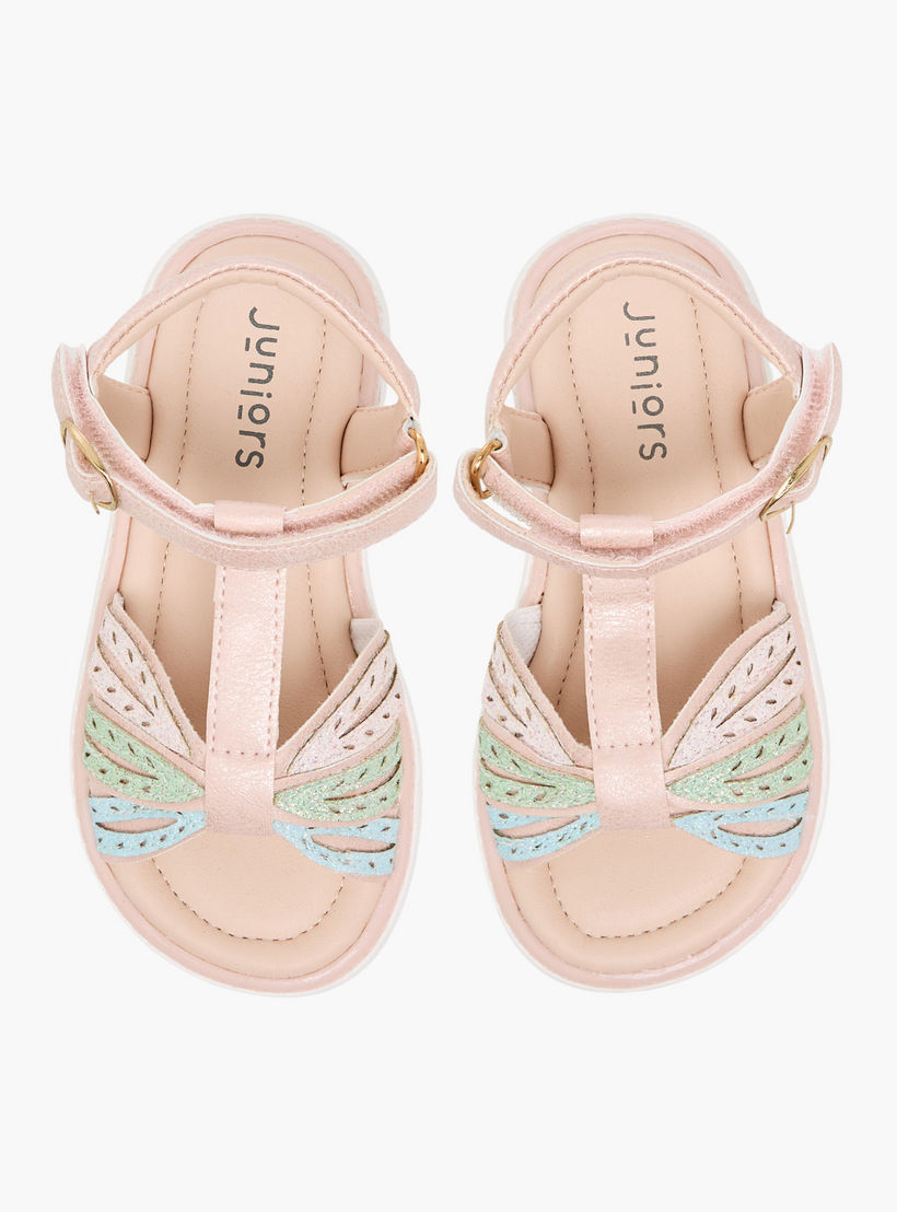 Juniors Girls Glitter Embellished Sandals-girls-shoes-sandals-image-1