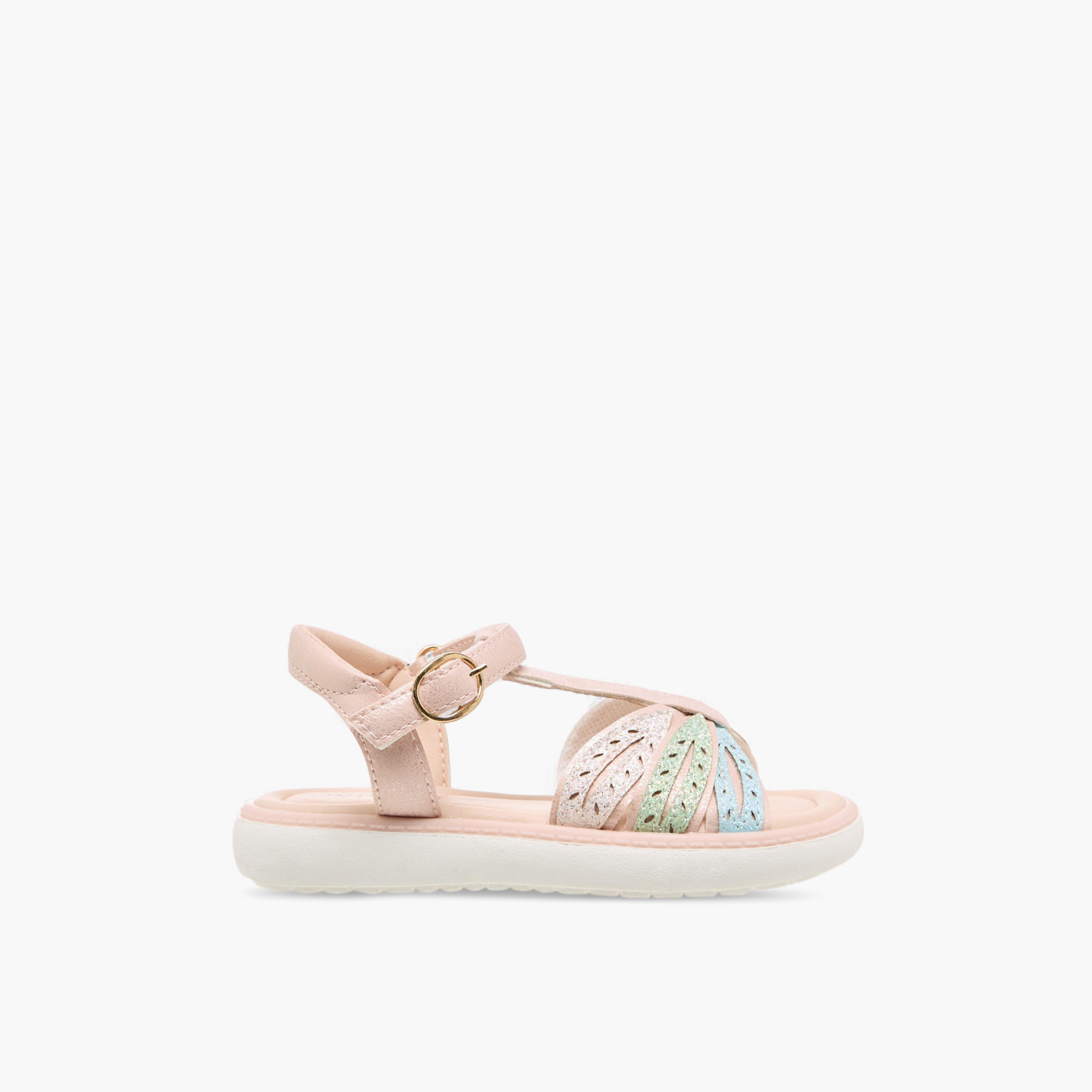 Juniors Girls Glitter Embellished Sandals-girls-shoes-sandals-image-2