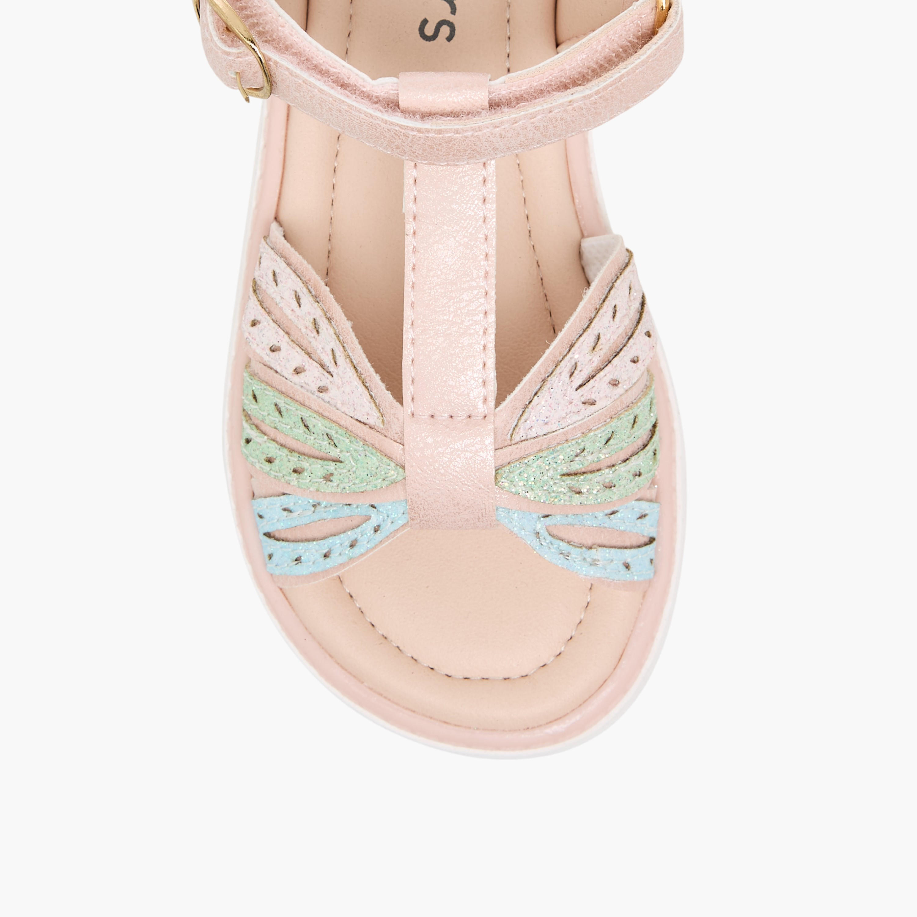 Juniors Girls Glitter Embellished Sandals-girls-shoes-sandals-image-3