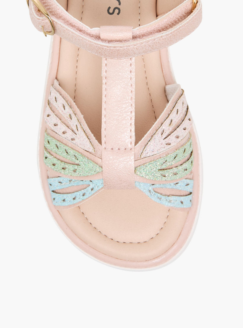 Juniors Girls Glitter Embellished Sandals-girls-shoes-sandals-image-3