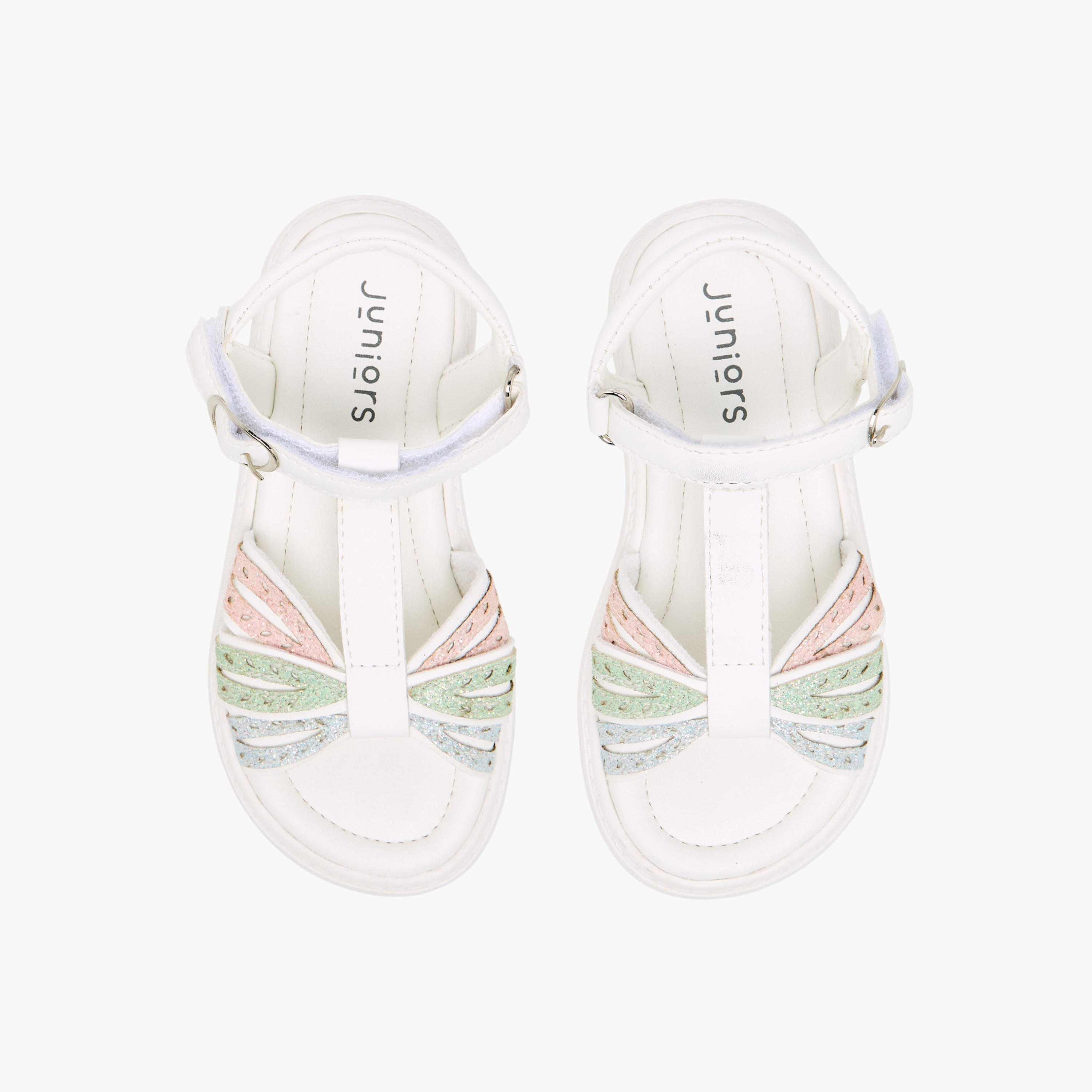 Juniors Girls Glitter Embellished Sandals-girls-shoes-sandals-image-1