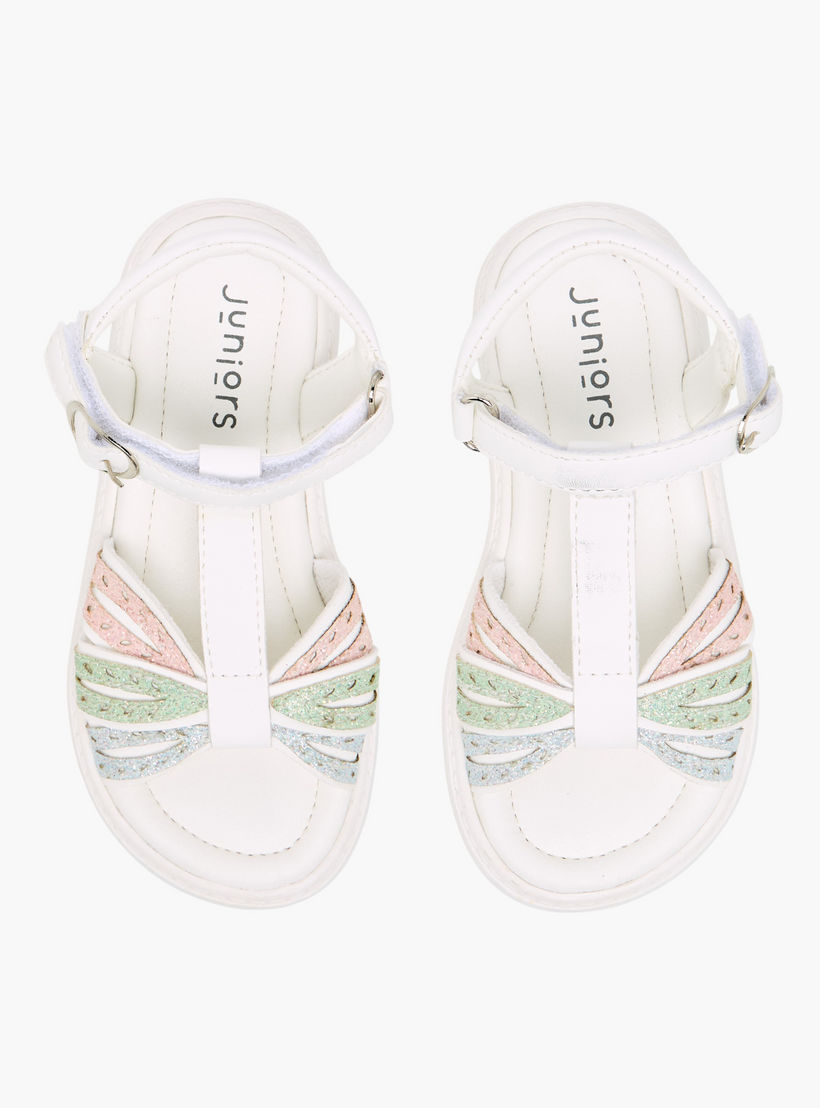 Juniors Girls Glitter Embellished Sandals-girls-shoes-sandals-image-1